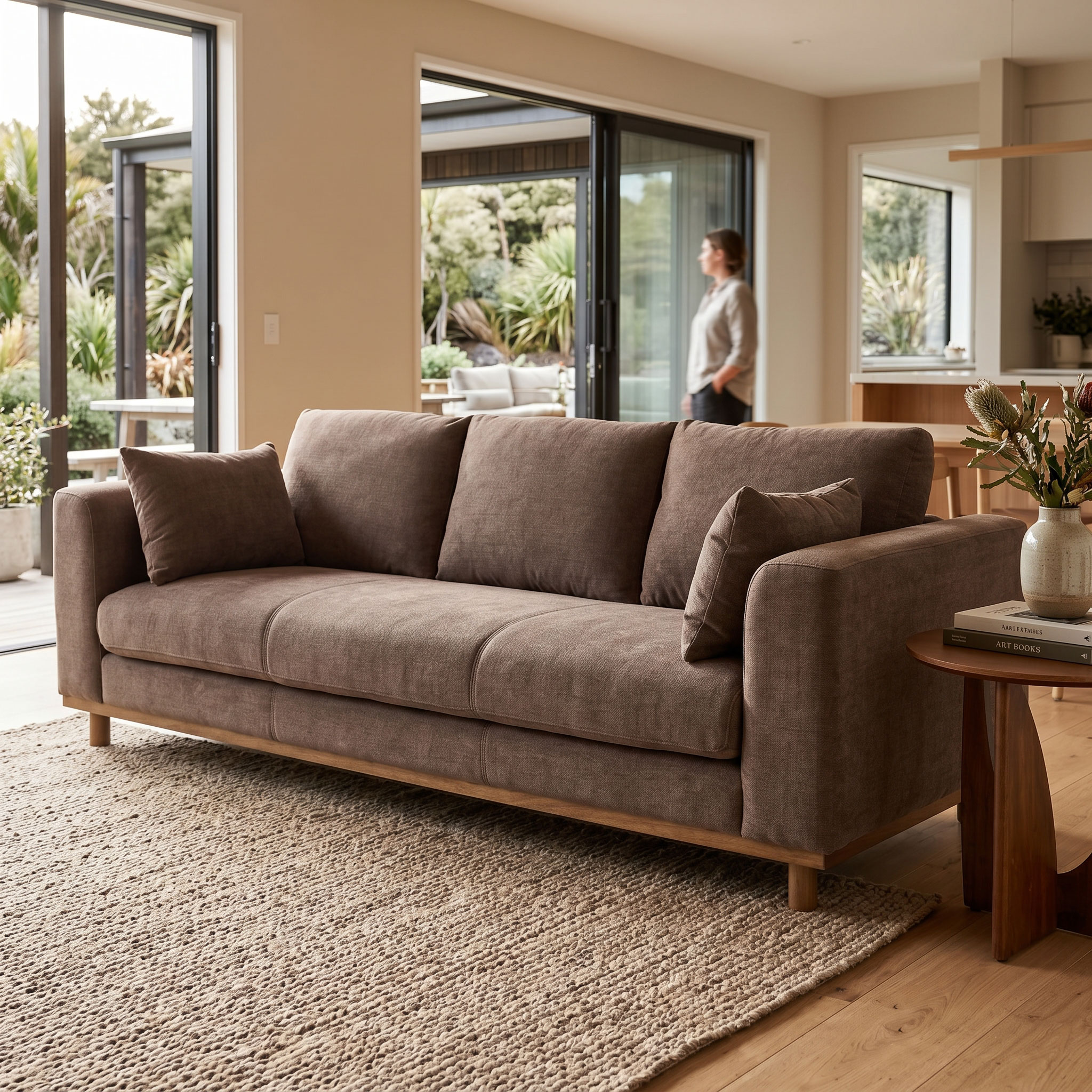Portia 3 Seater Sofa, Brown