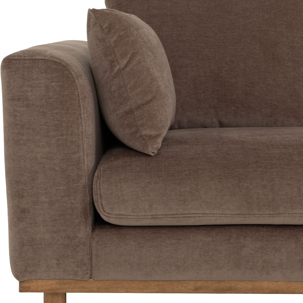 Portia 3 Seater Sofa, Brown