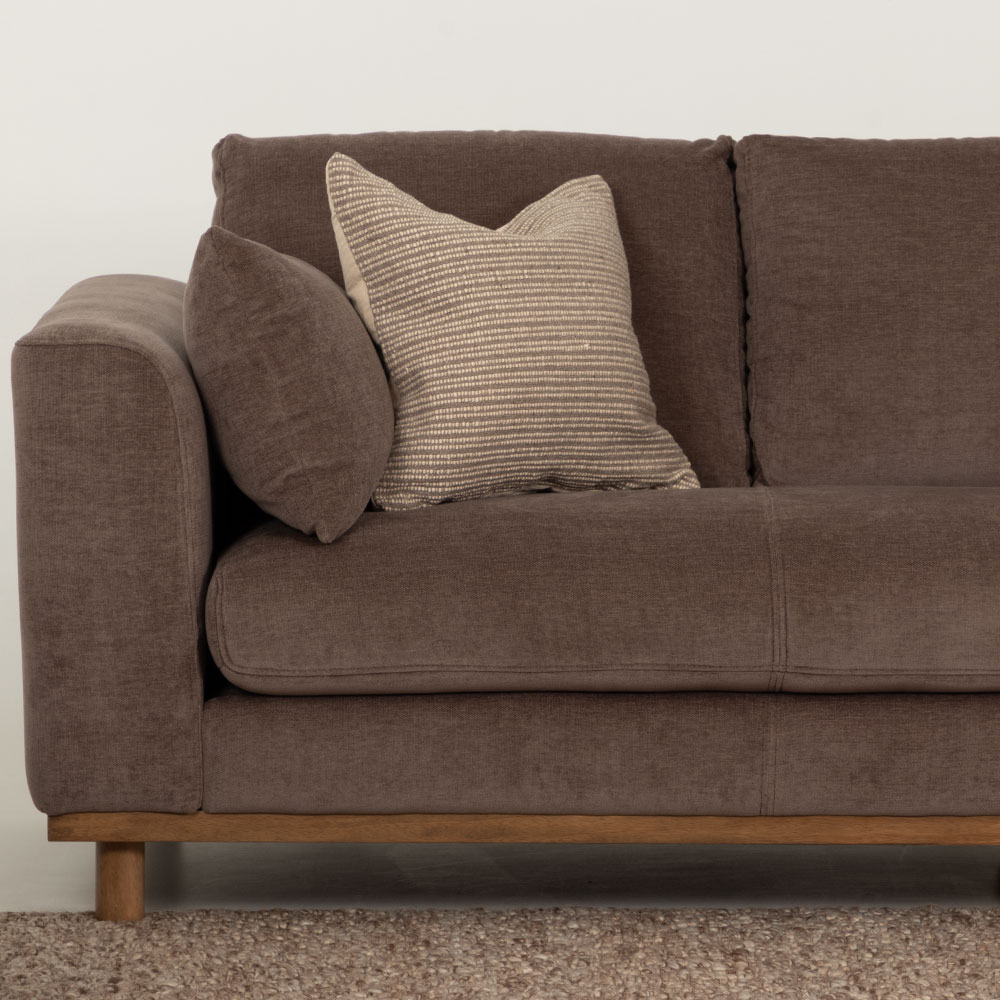 Portia 3 Seater Sofa, Brown