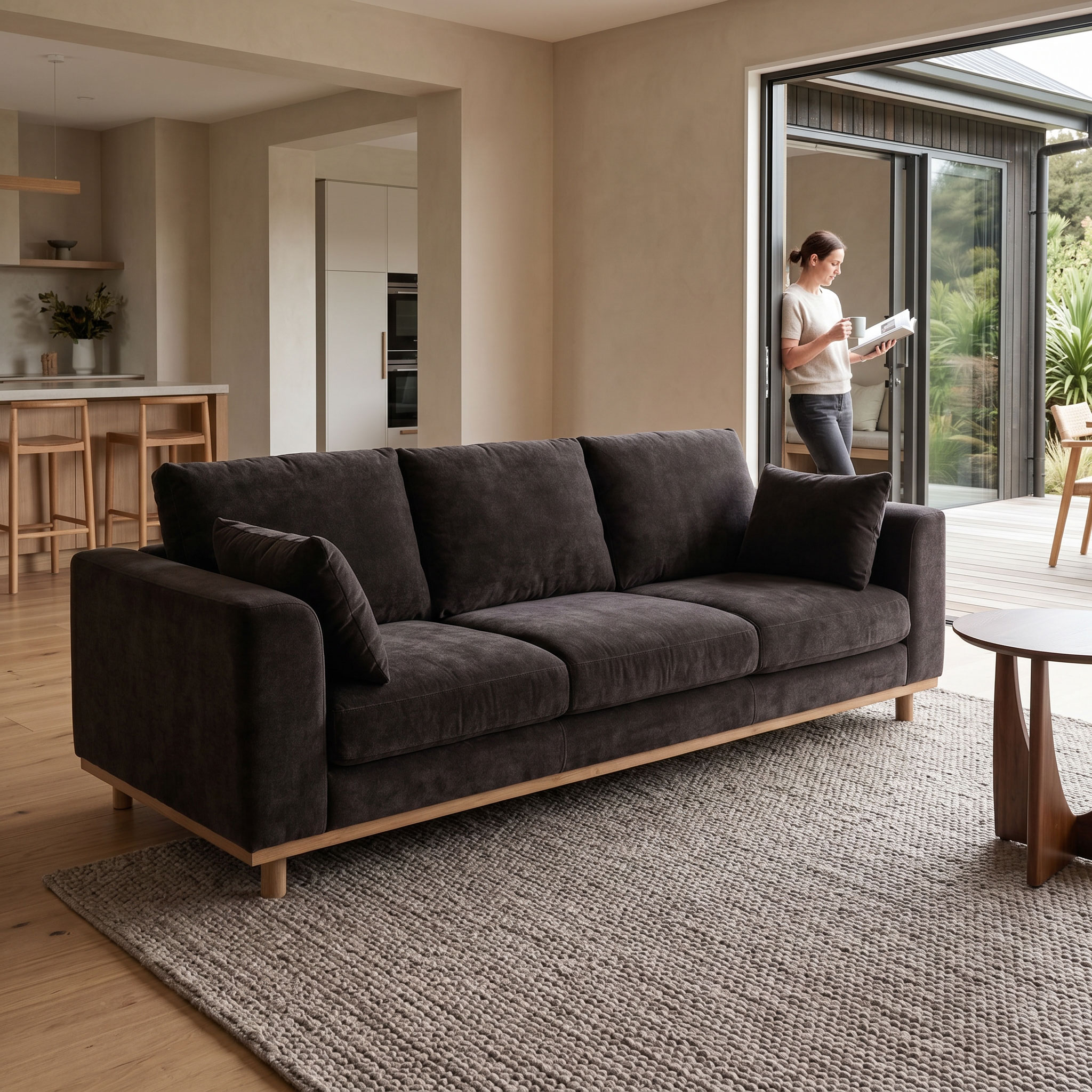 Portia 3 Seater Sofa, Midnight