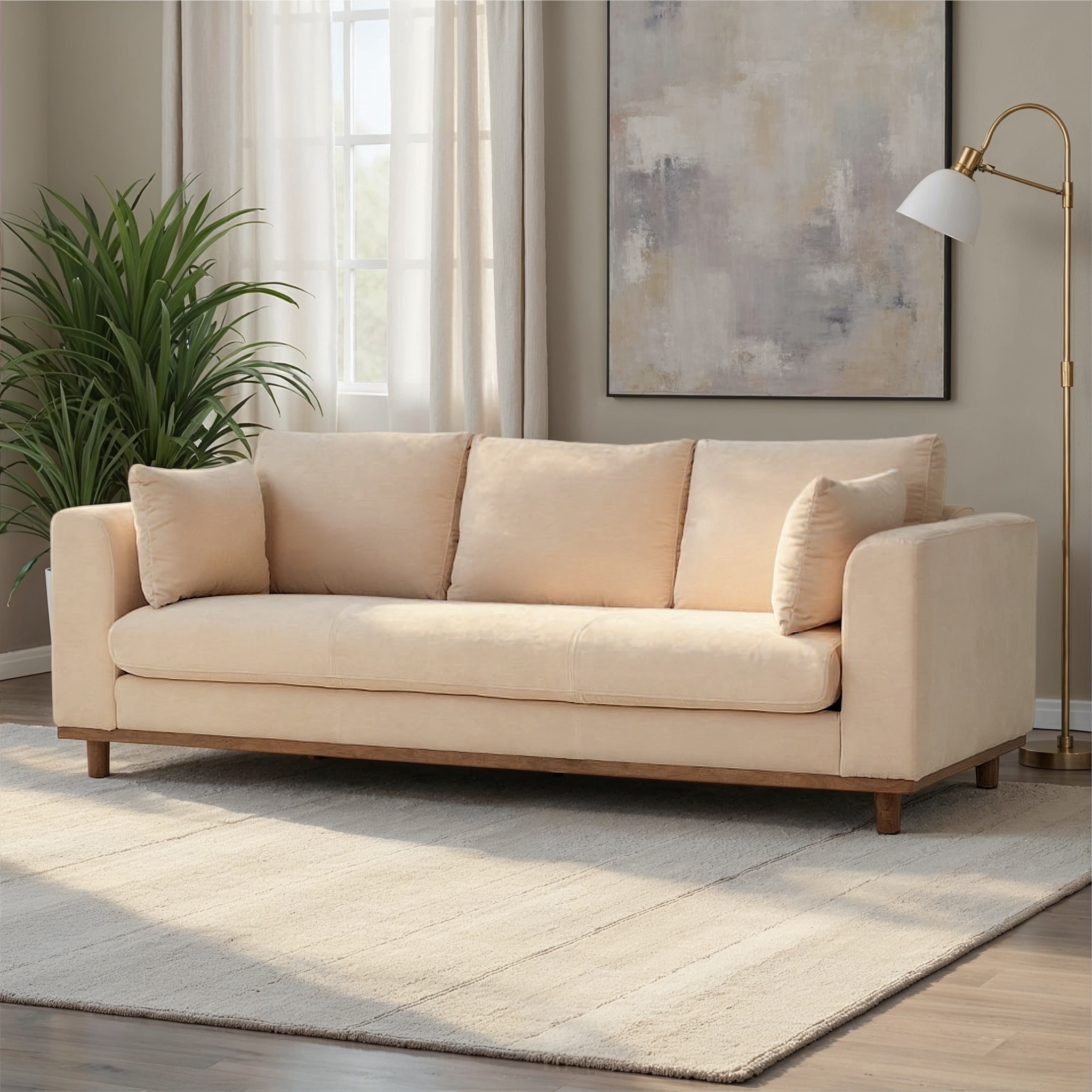 Portia 3 Seater Sofa, Beige