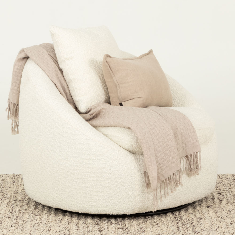 Erin Swivel Chair, White