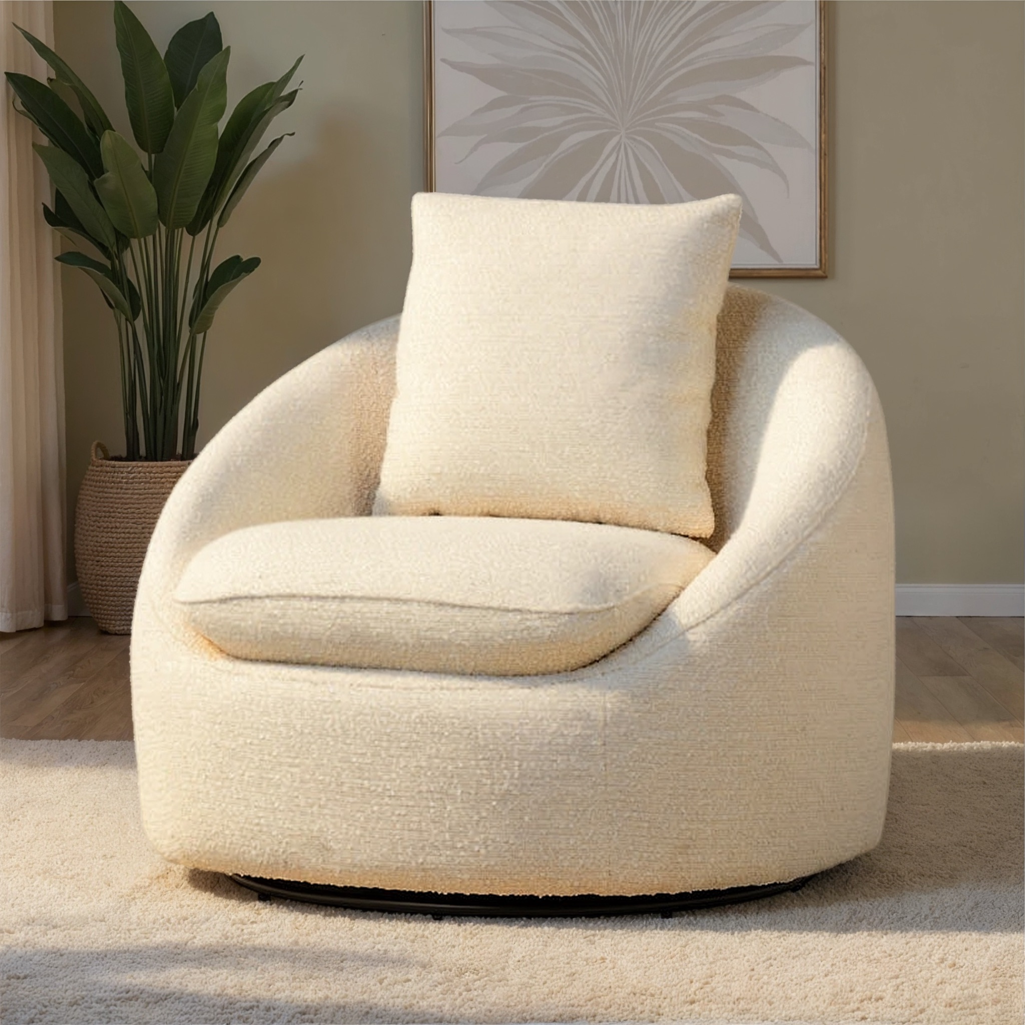 Erin Swivel Chair, White