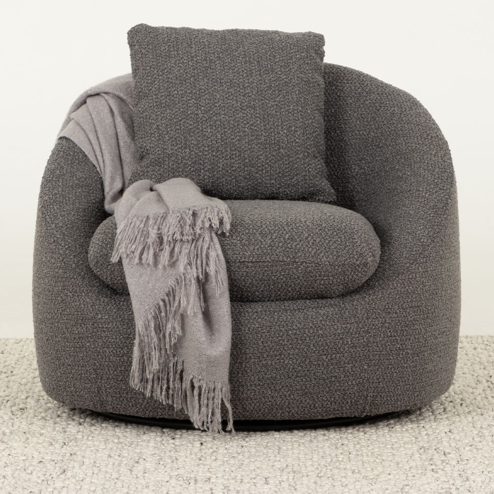 Erin Swivel Chair, Charcoal