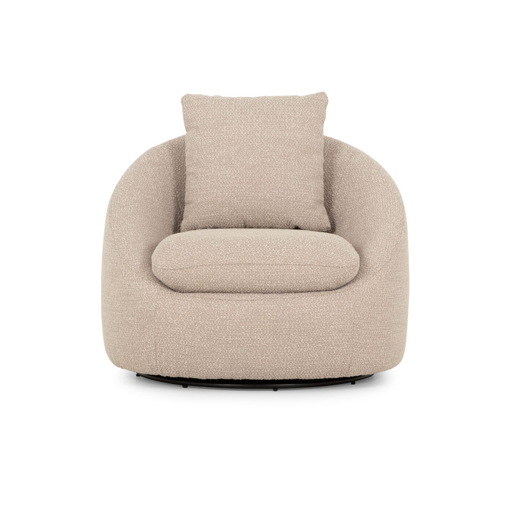 Erin Swivel Chair, Light Grey