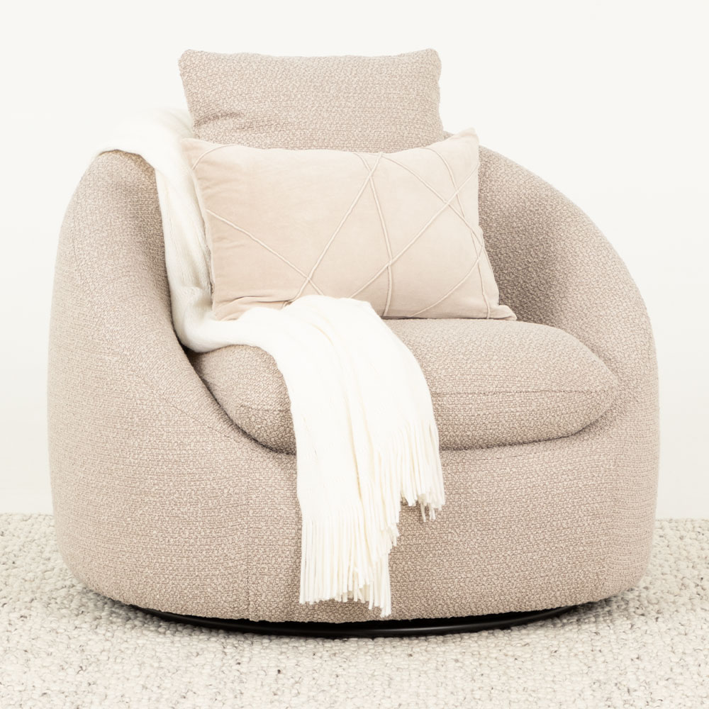 Erin Swivel Chair, Light Grey