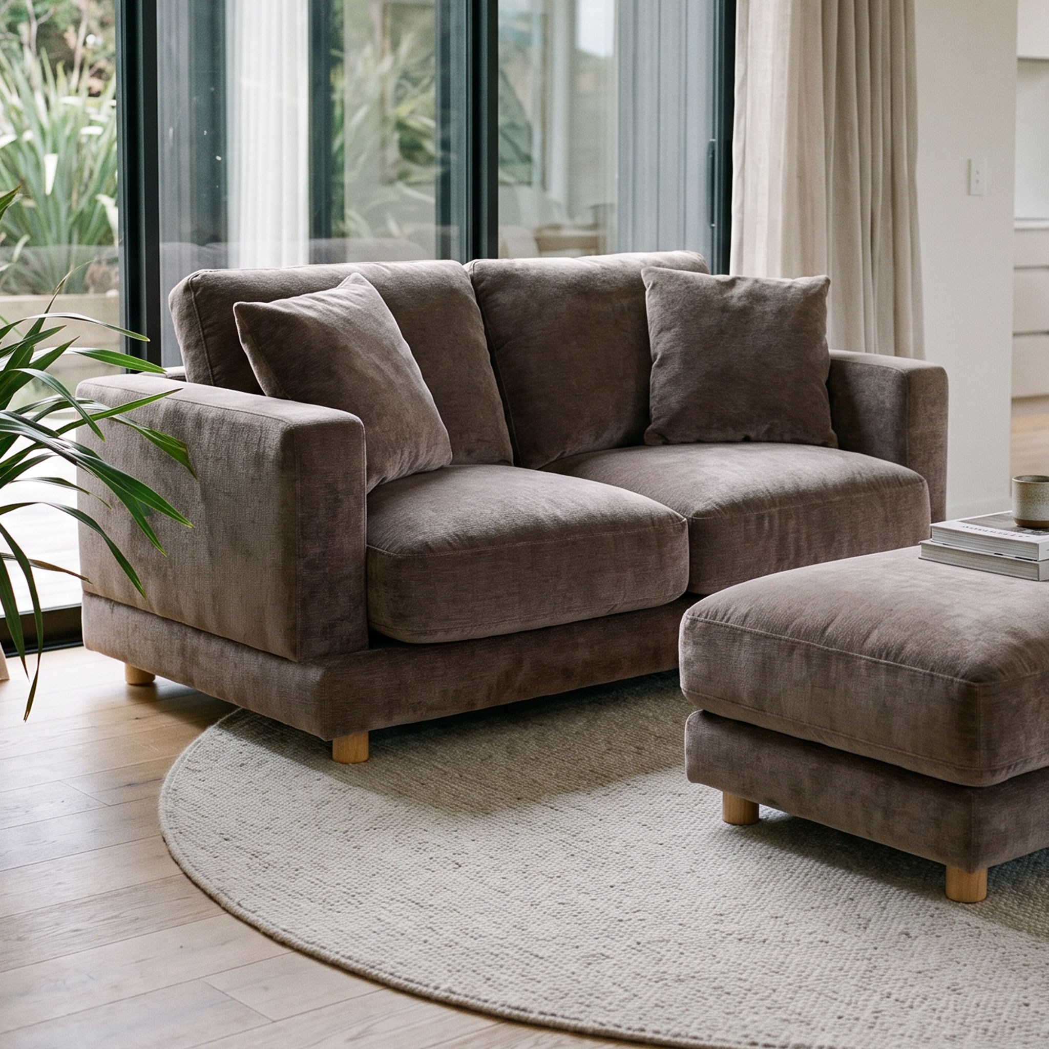Ella 2 Seater Sofa, Mushroom