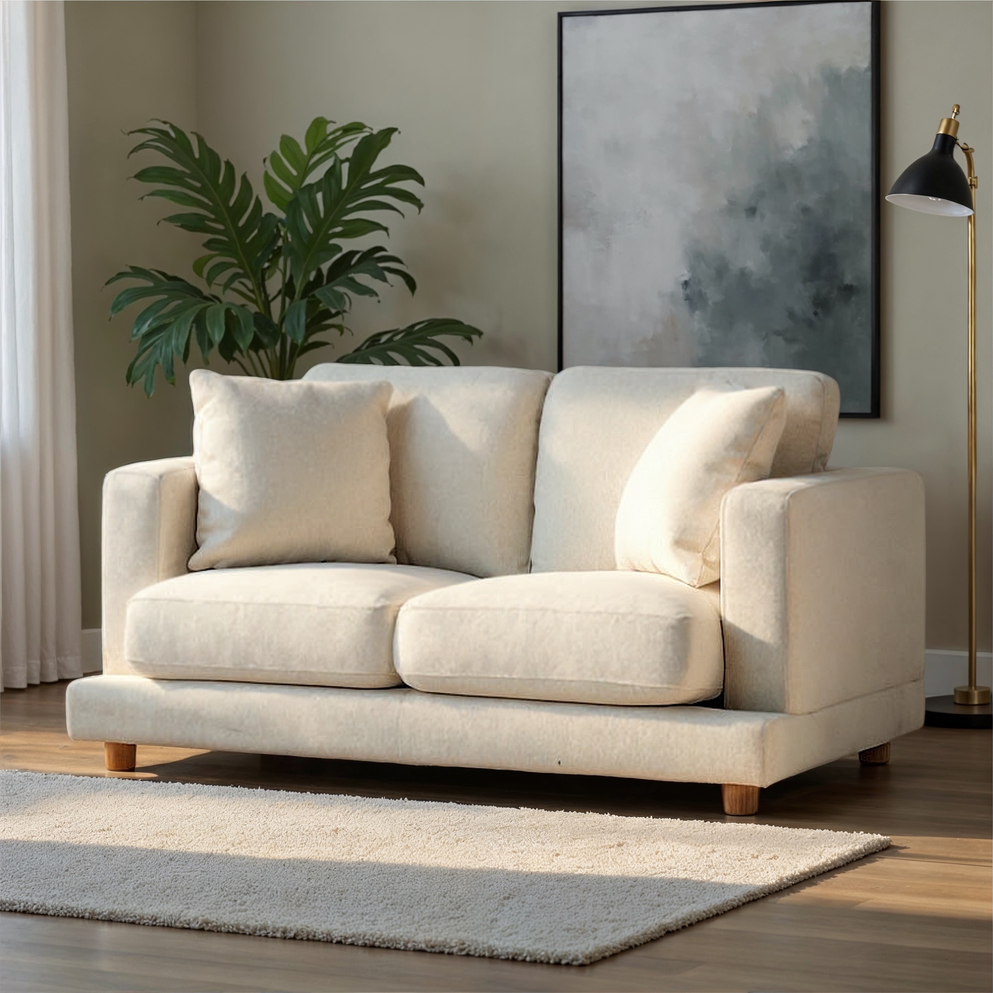 Ella 2 Seater Sofa, Oatmeal