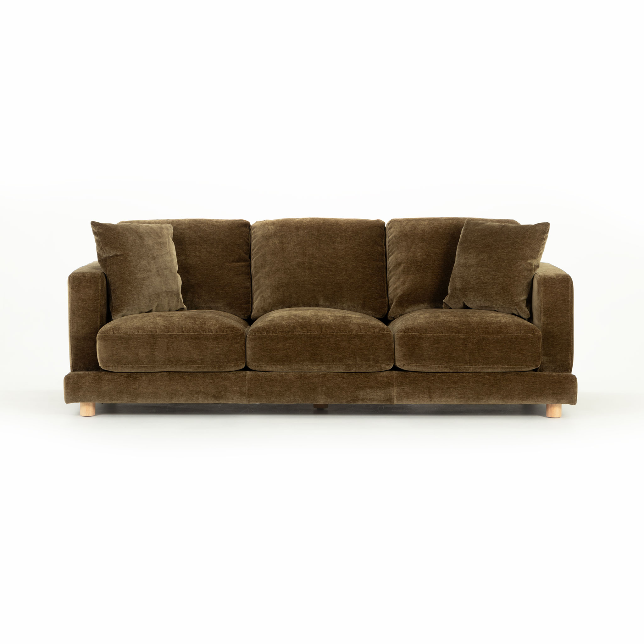 Ella 3 Seater Sofa, Olive