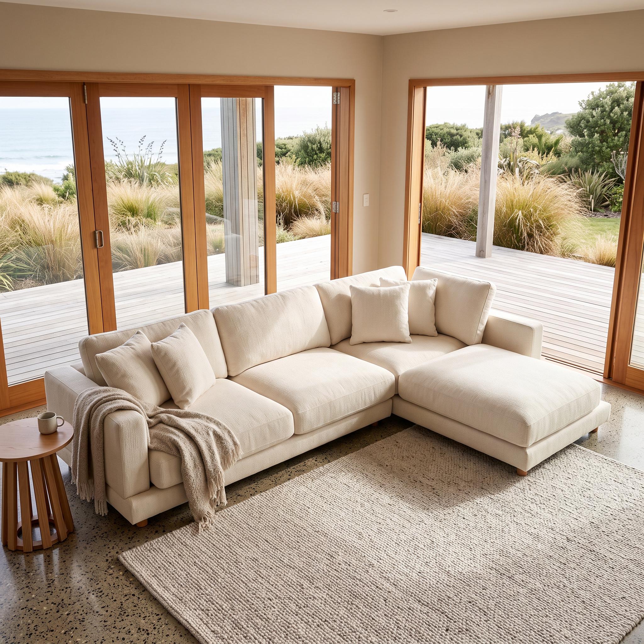 Ella Right Hand Facing Chaise Sofa, Oatmeal