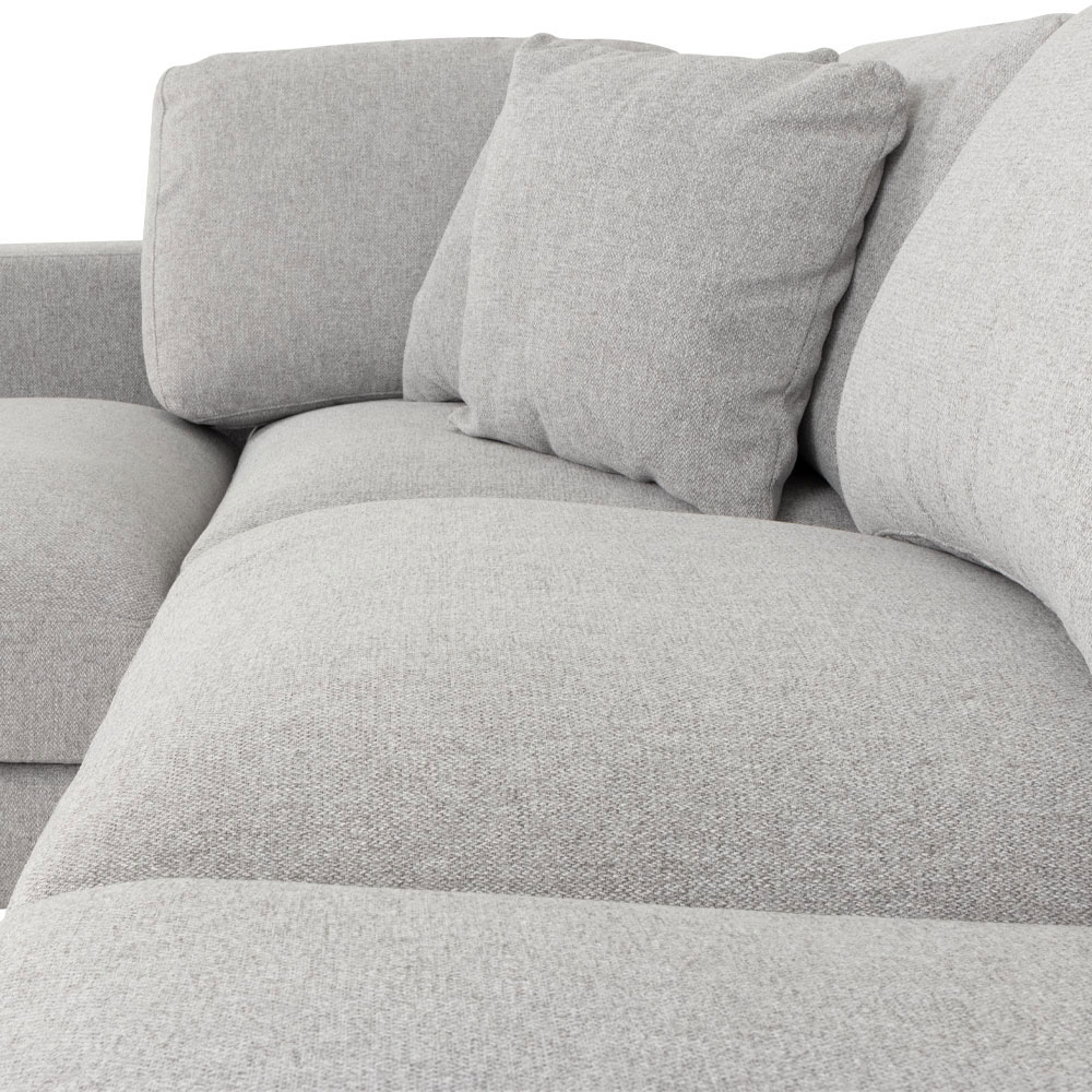 Ella Left Hand Facing Chaise Sofa, Light Grey