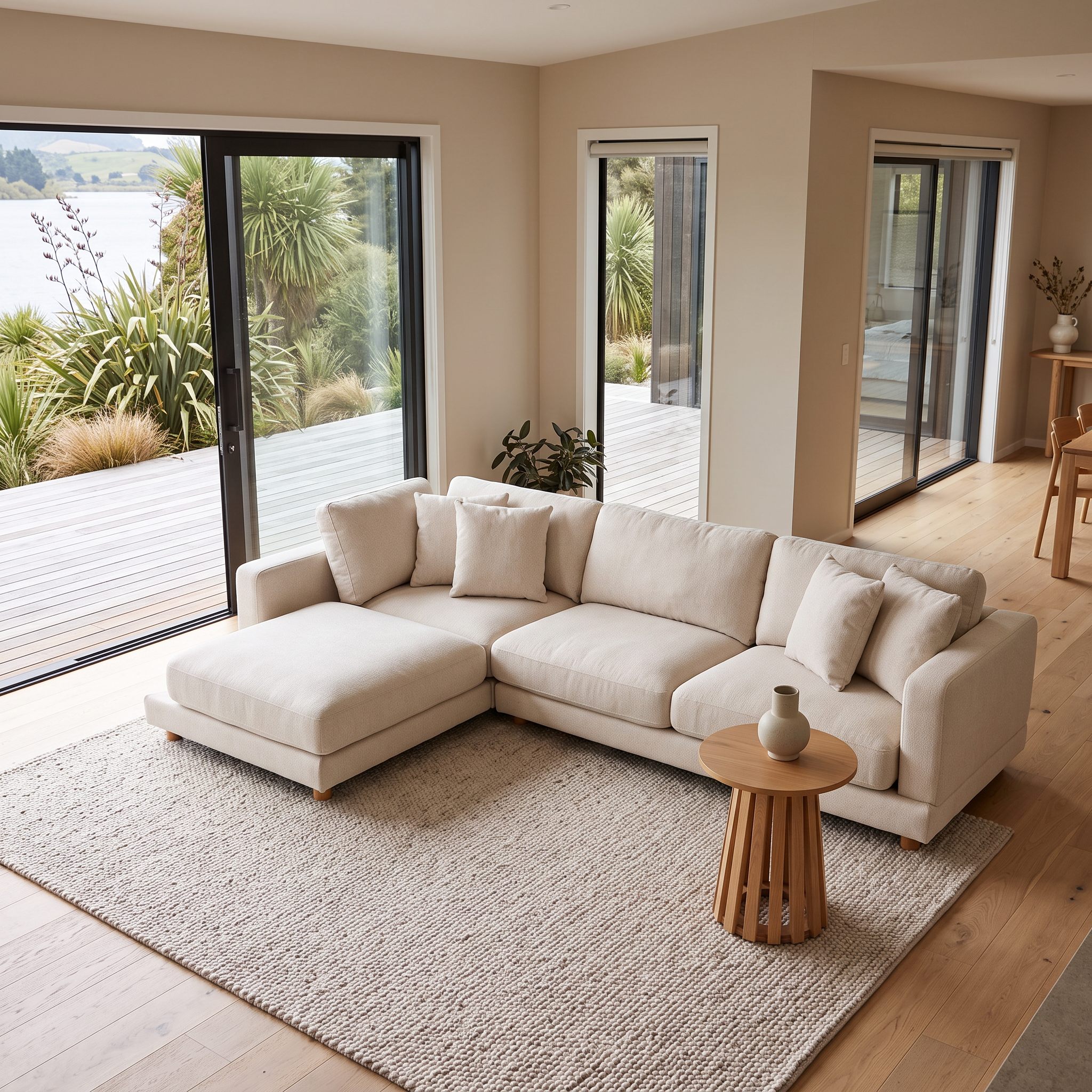 Ella Left Hand Facing Chaise Sofa, Oatmeal