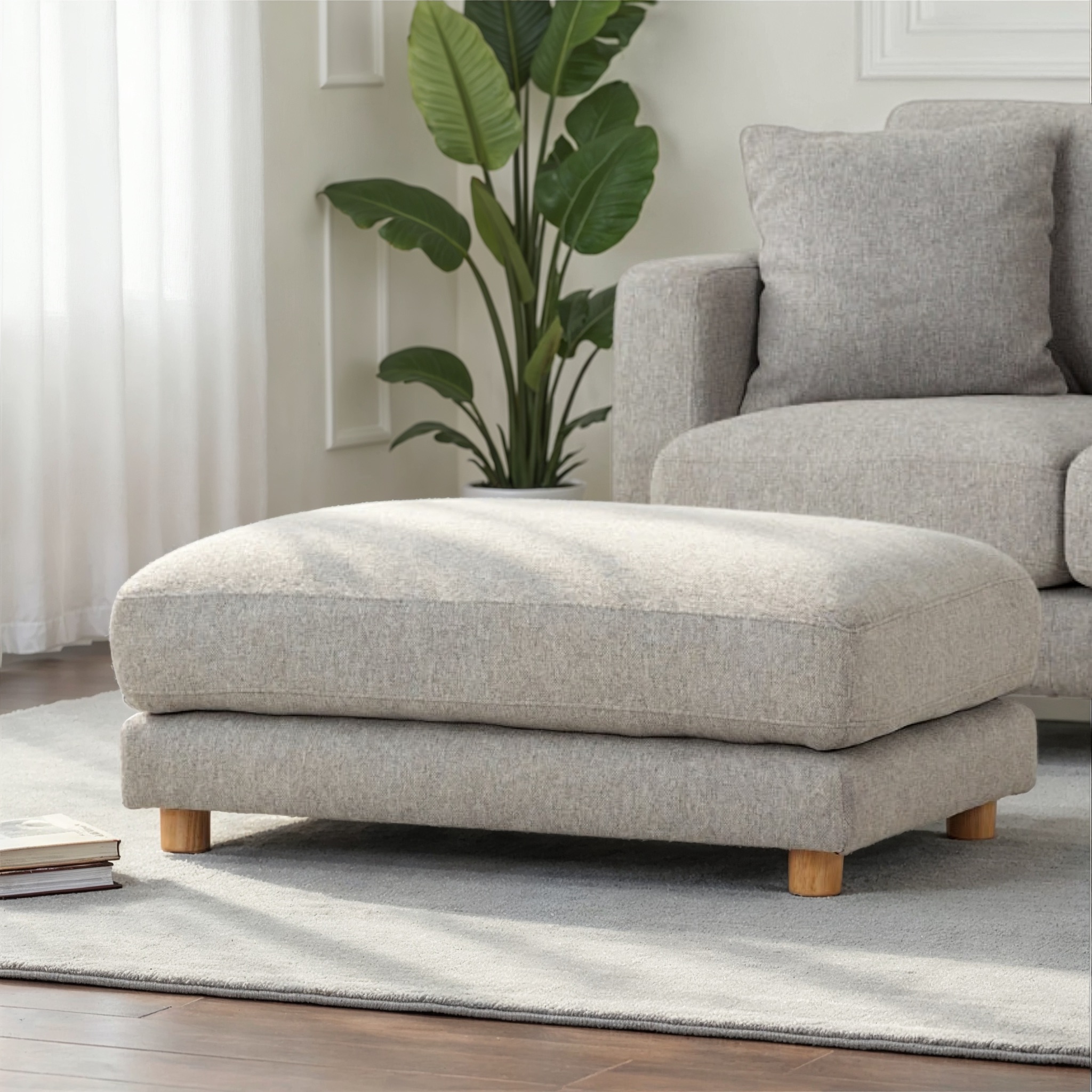 Ella Ottoman, Light Grey