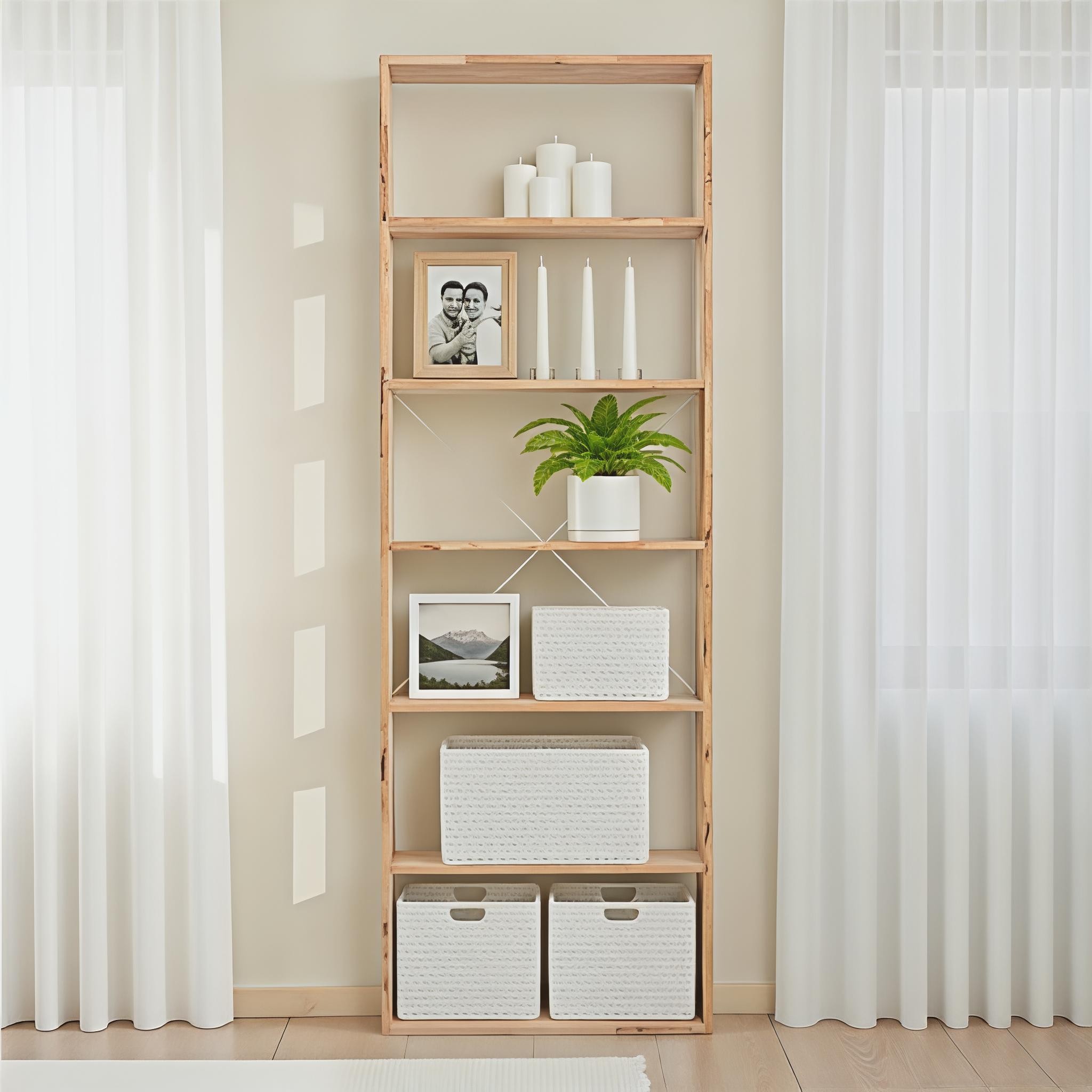 Woodwall Narrow Shelf Unit, Light