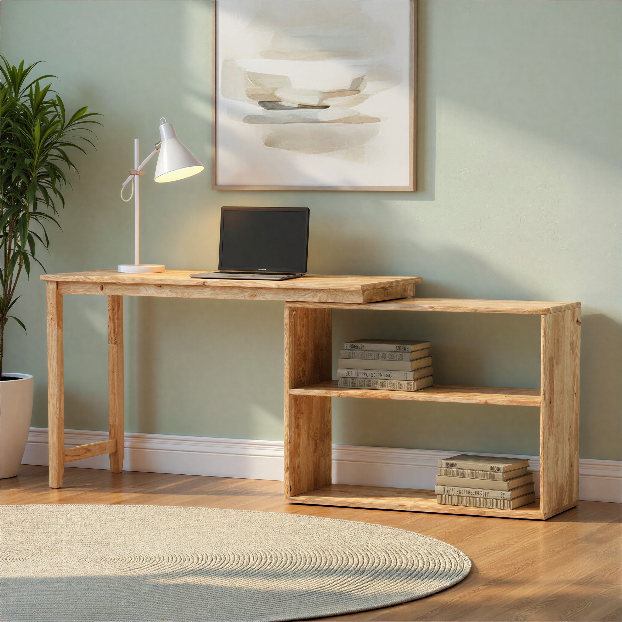 Woodwall Swing Desk, Light