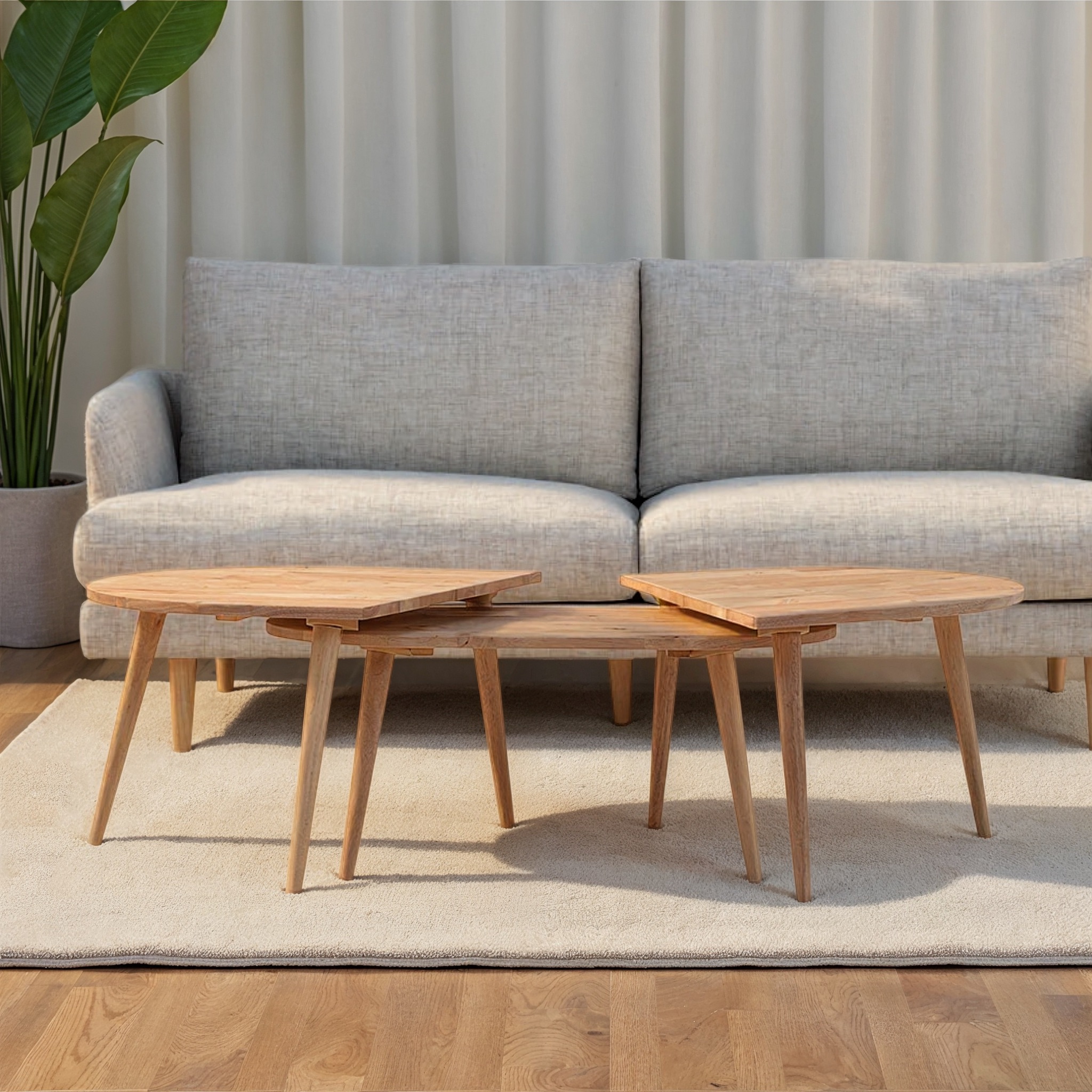 Woodwall Nest Coffee Tables, Light