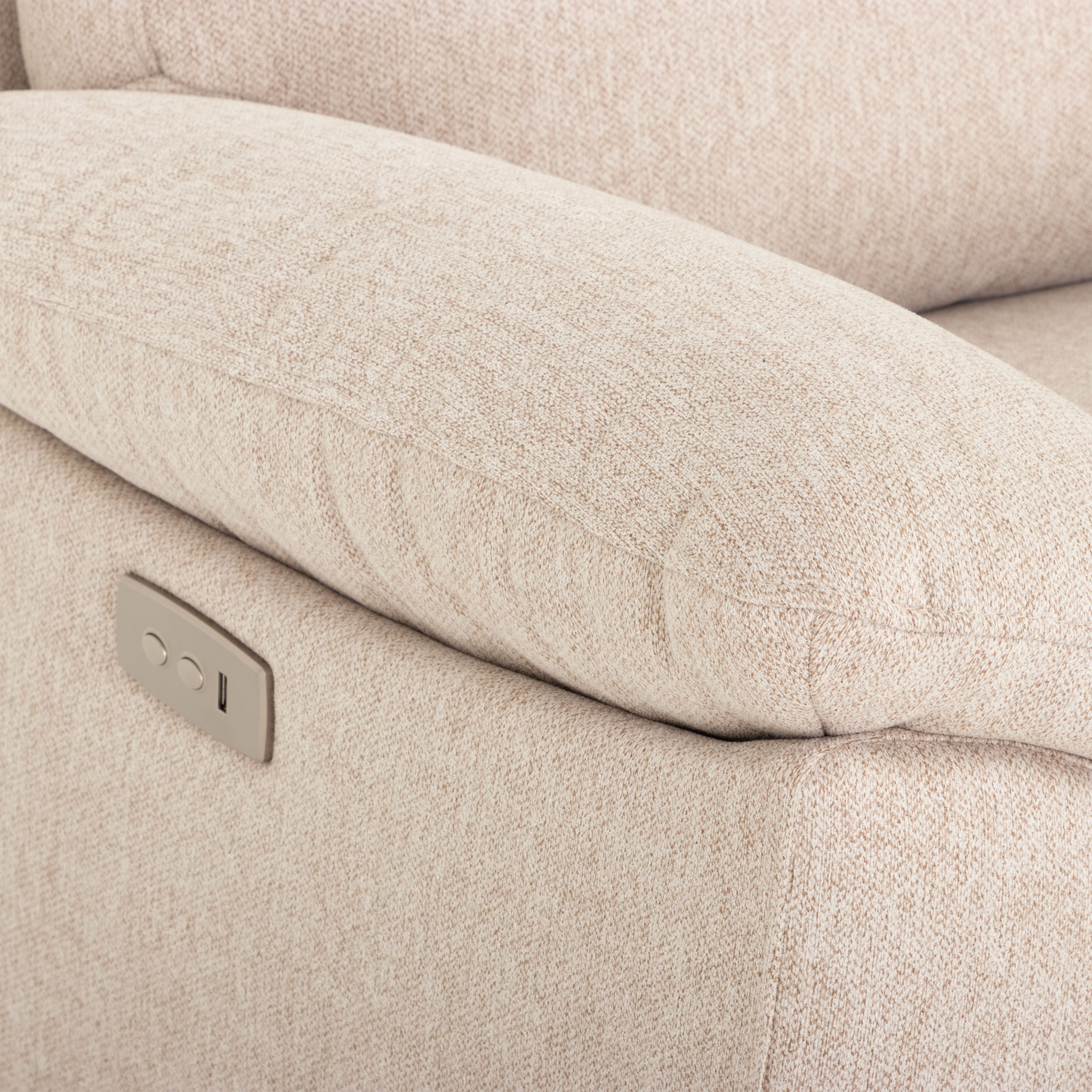 Gracey Fabric Electric Recliner Chair, Taupe