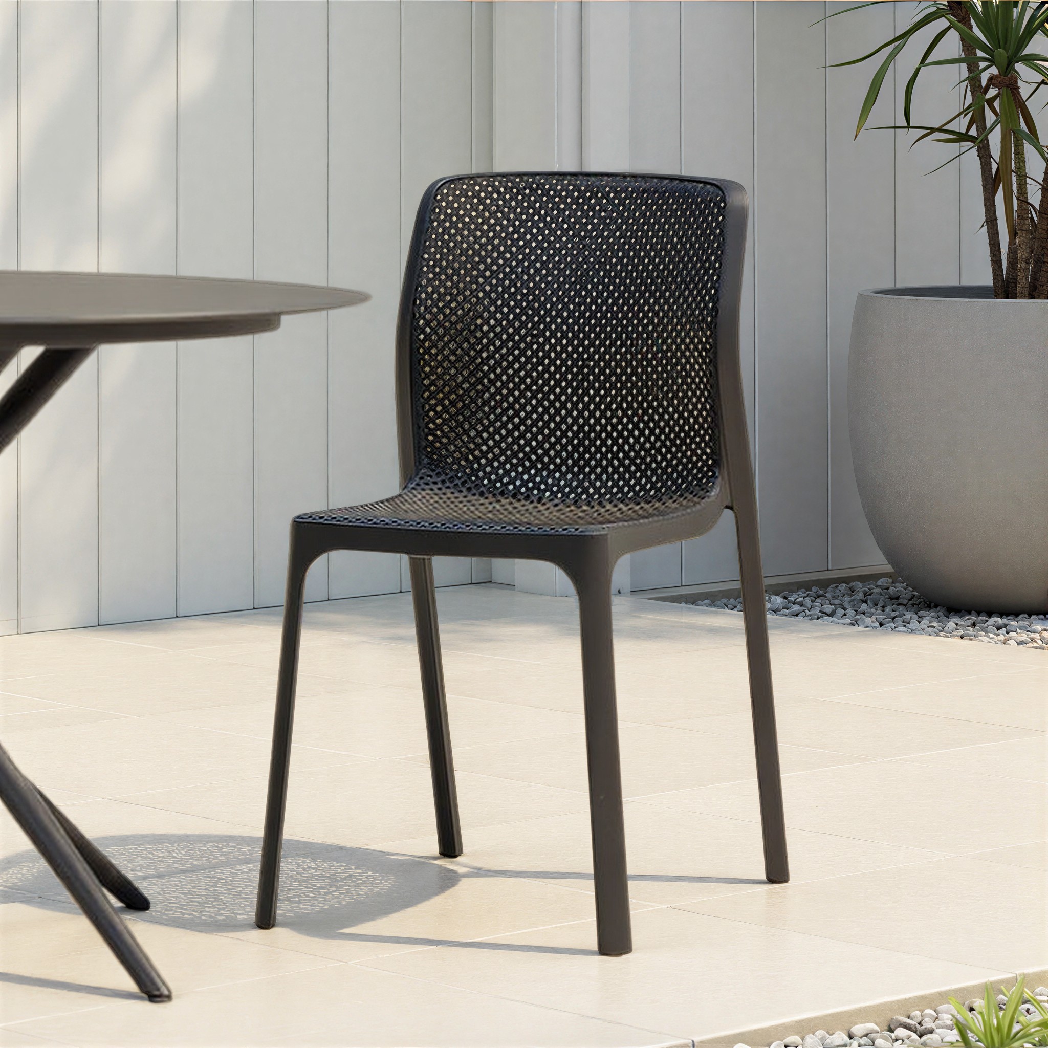 Bailey Outdoor Dining Chair, Charcoal