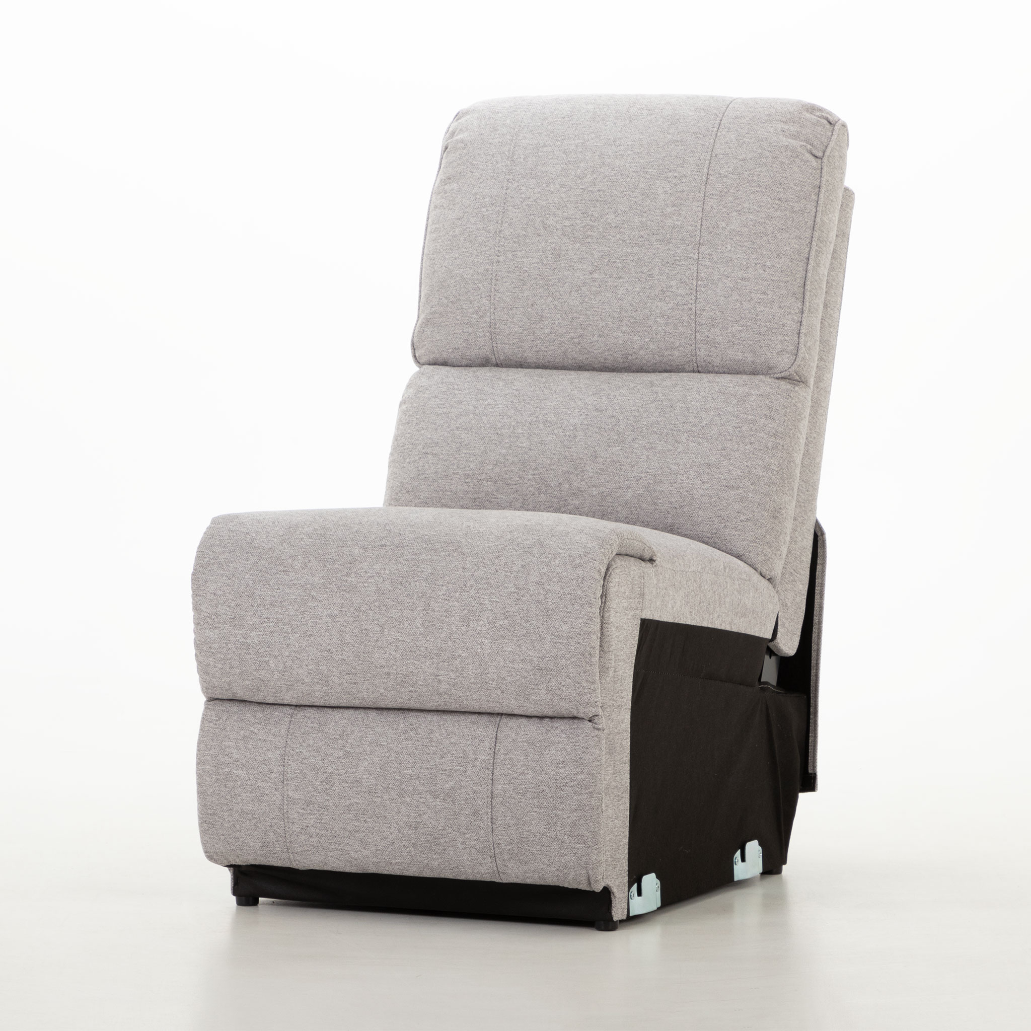 Aiden Armless Chair, Light Grey