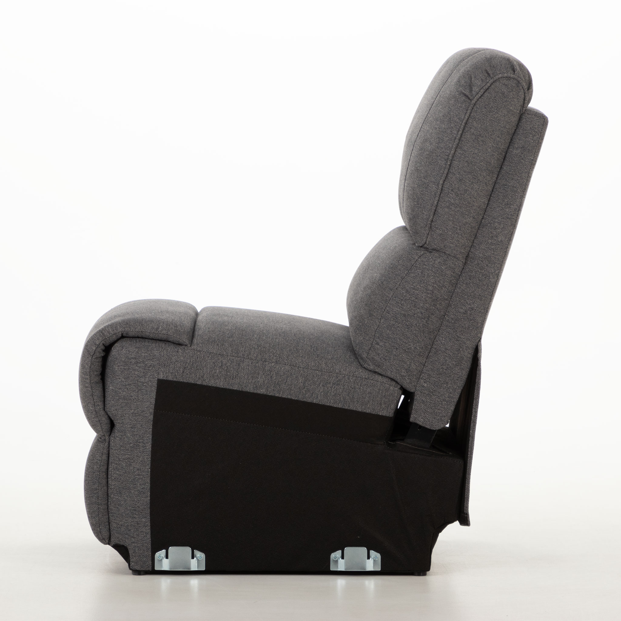 Aiden Armless Chair, Dark Grey