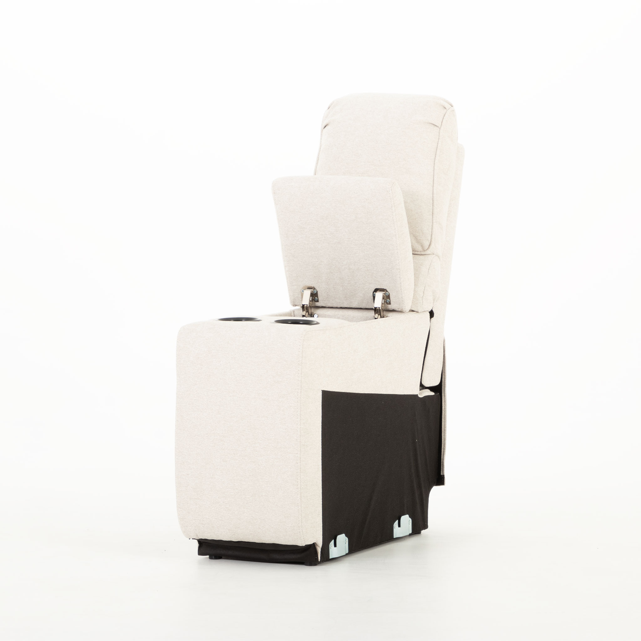 Aiden Recliner - Console, Oatmeal