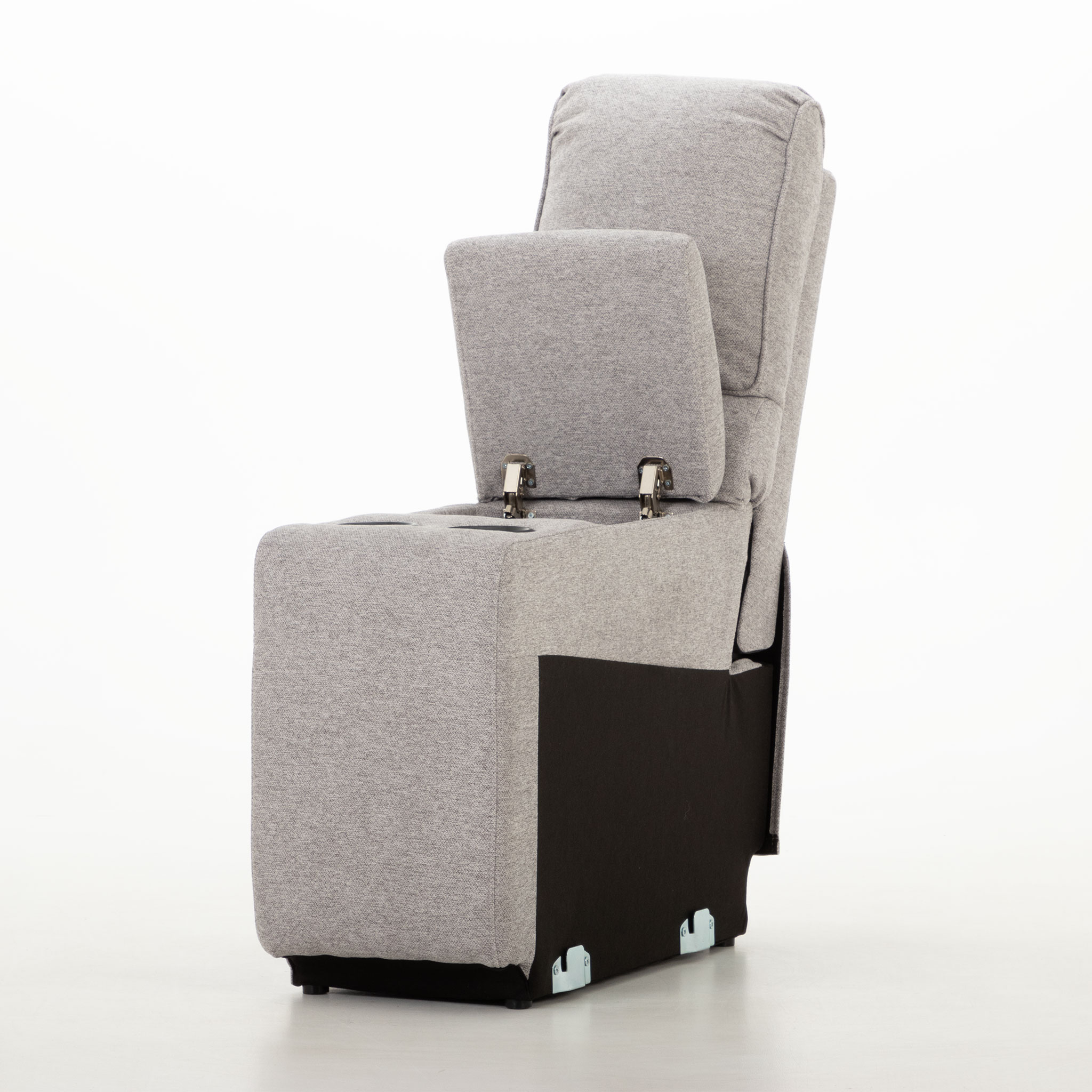 Aiden Recliner - Console, Light Grey