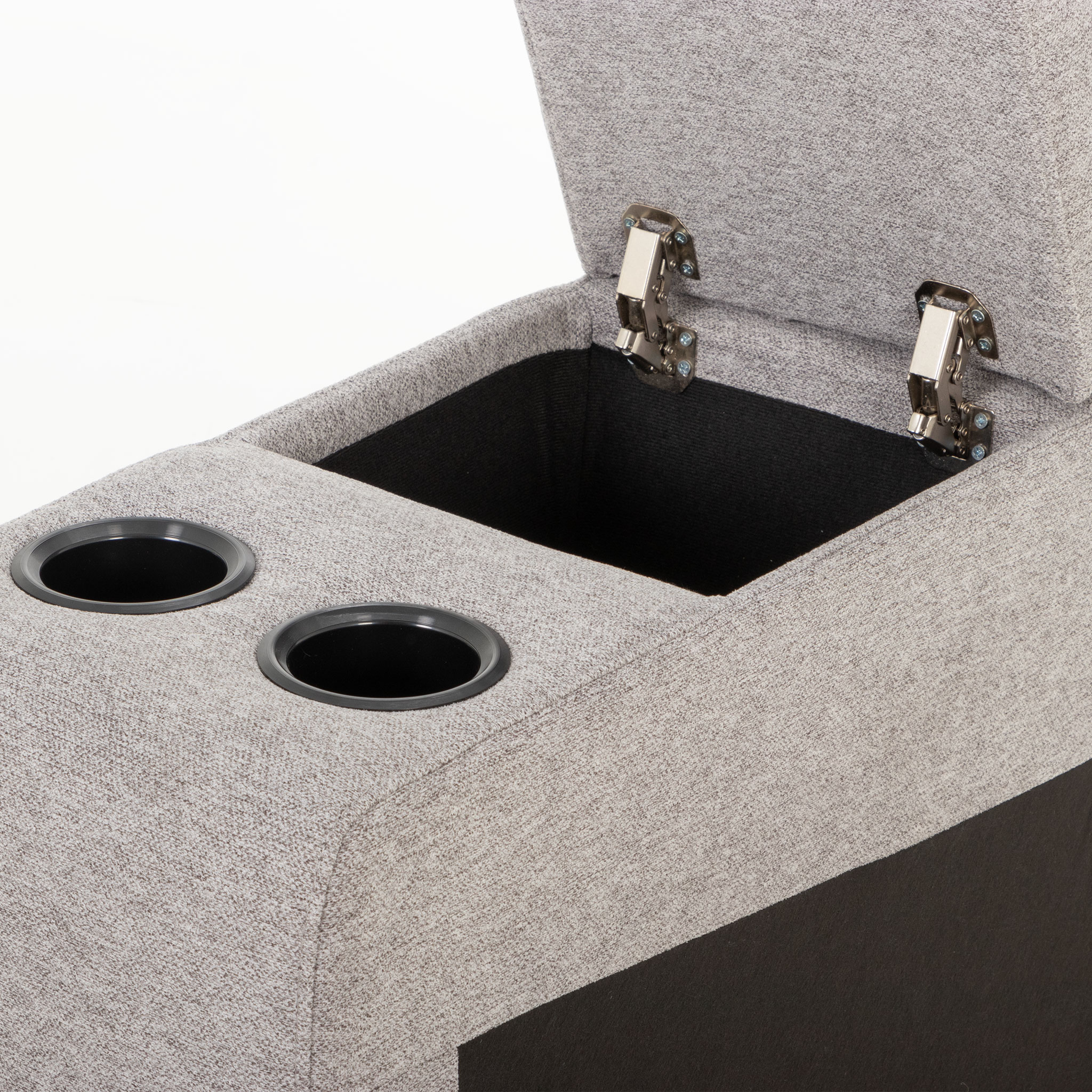 Aiden Recliner - Console, Light Grey