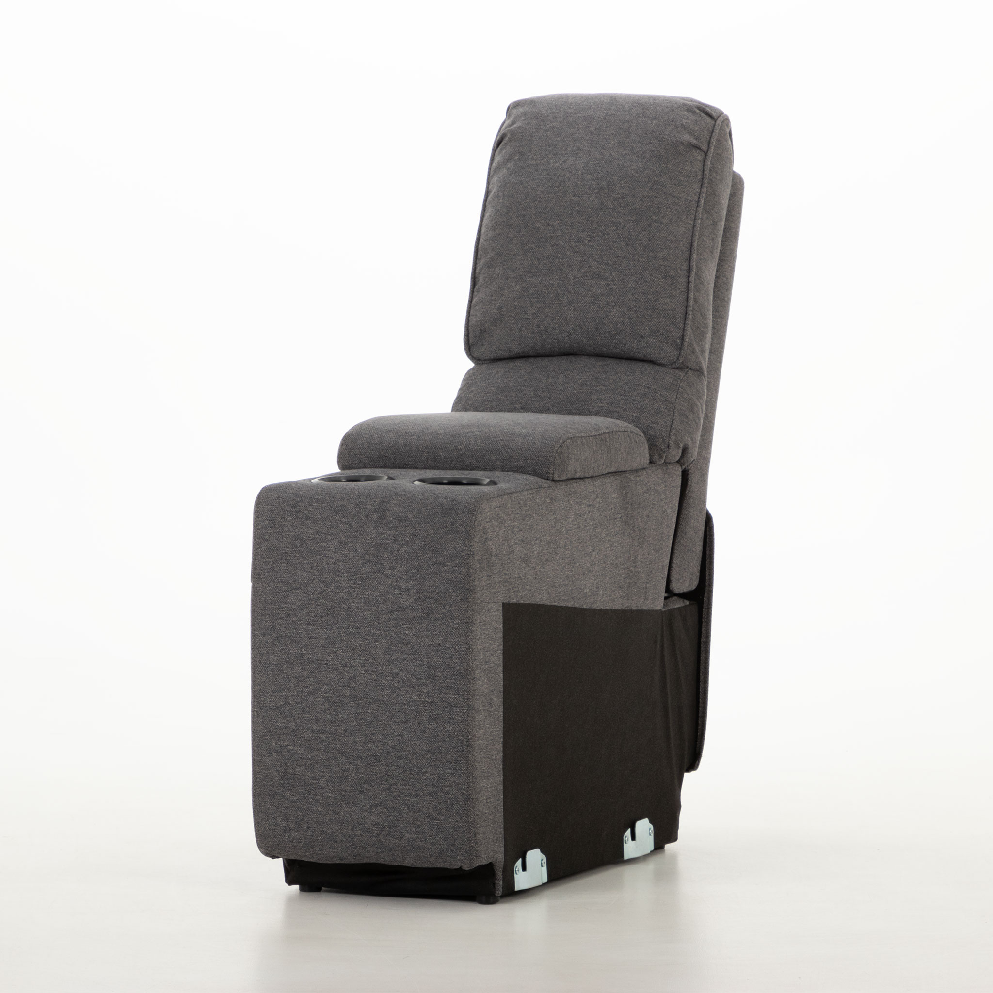 Aiden Recliner - Console, Dark Grey