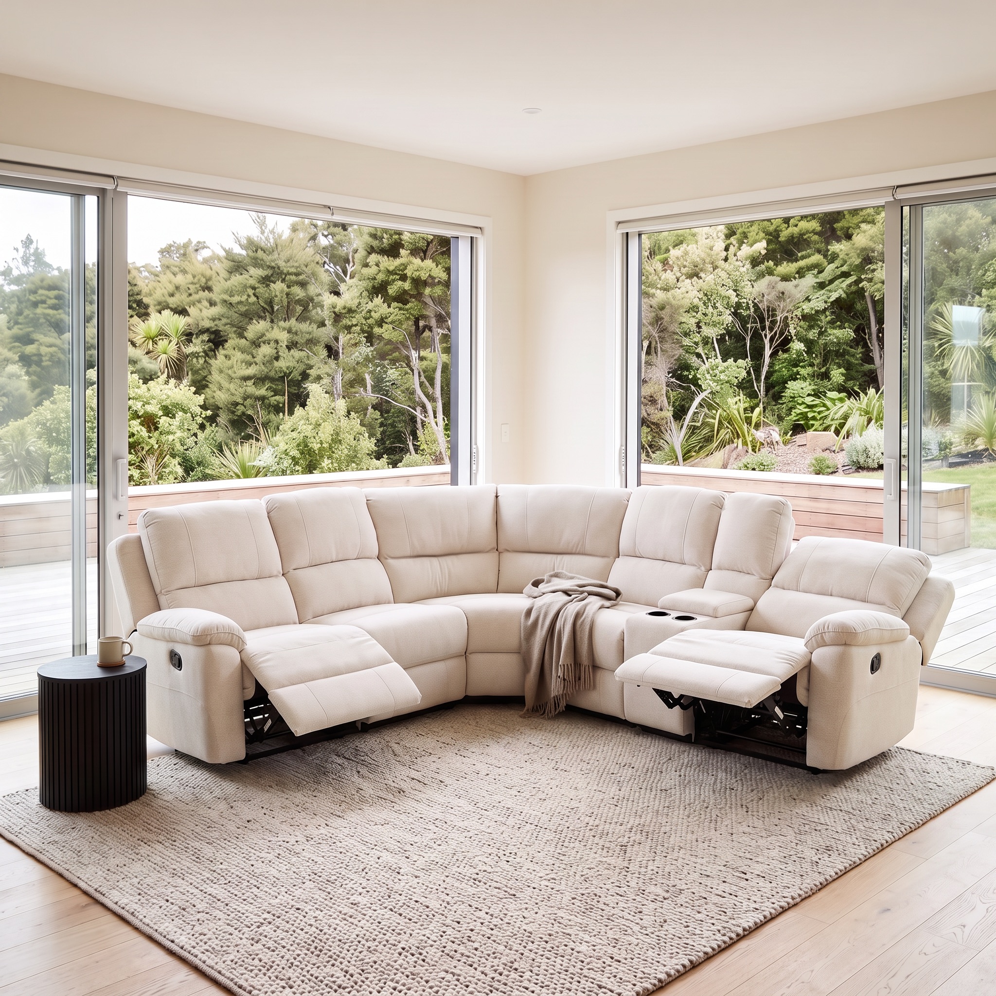 Aiden Recliner Corner Suite, Oatmeal