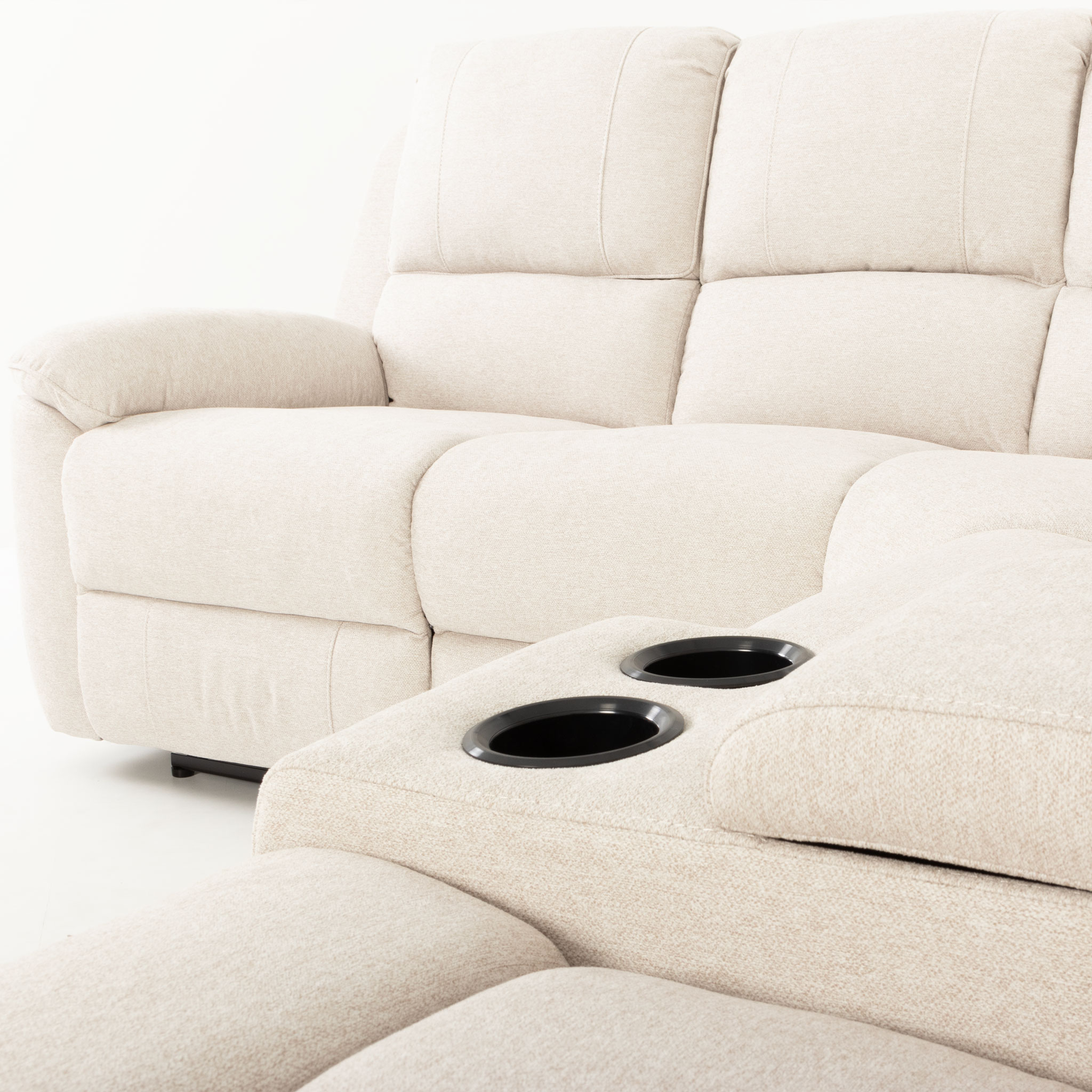 Aiden Recliner Corner Suite, Oatmeal