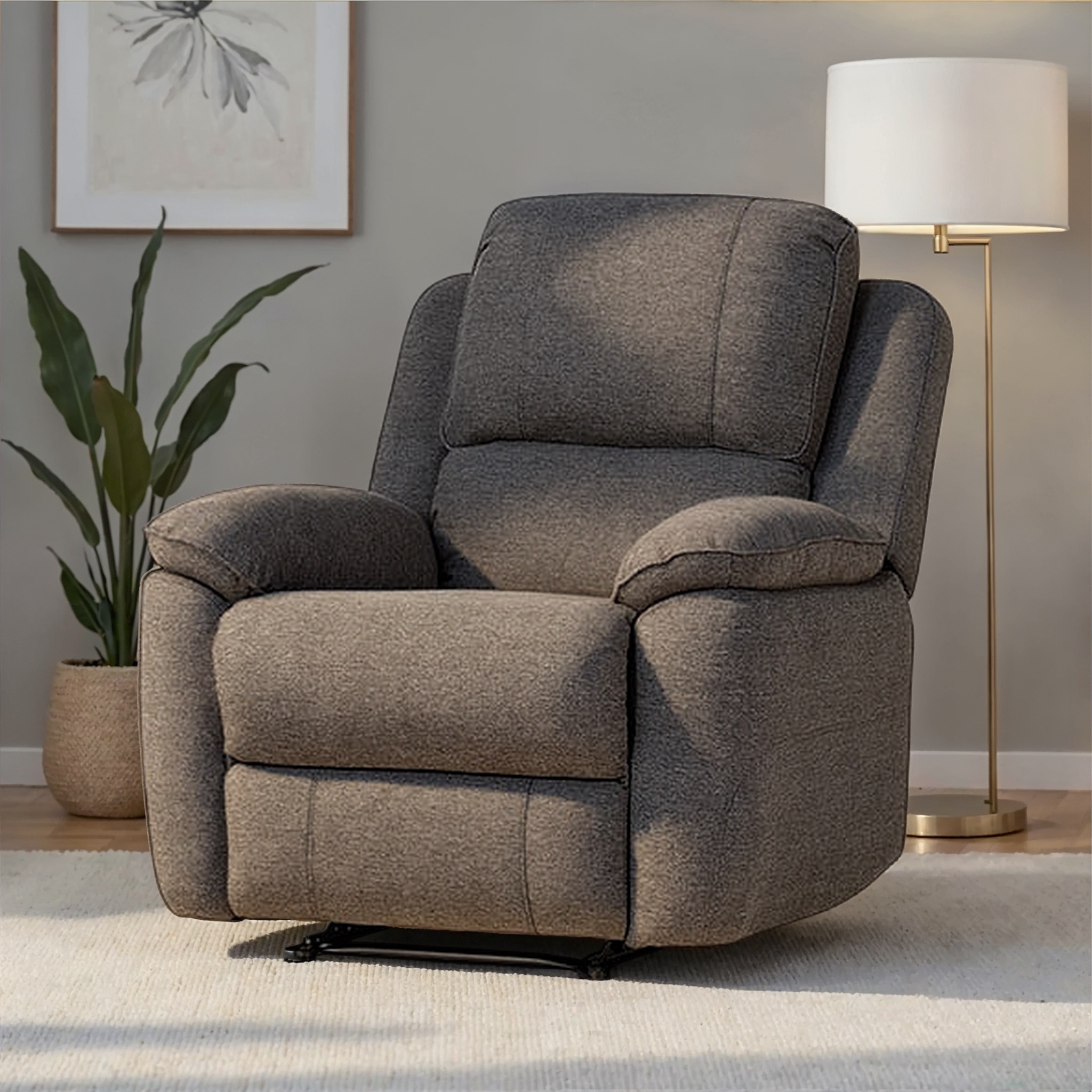 Aiden Recliner, Dark Grey