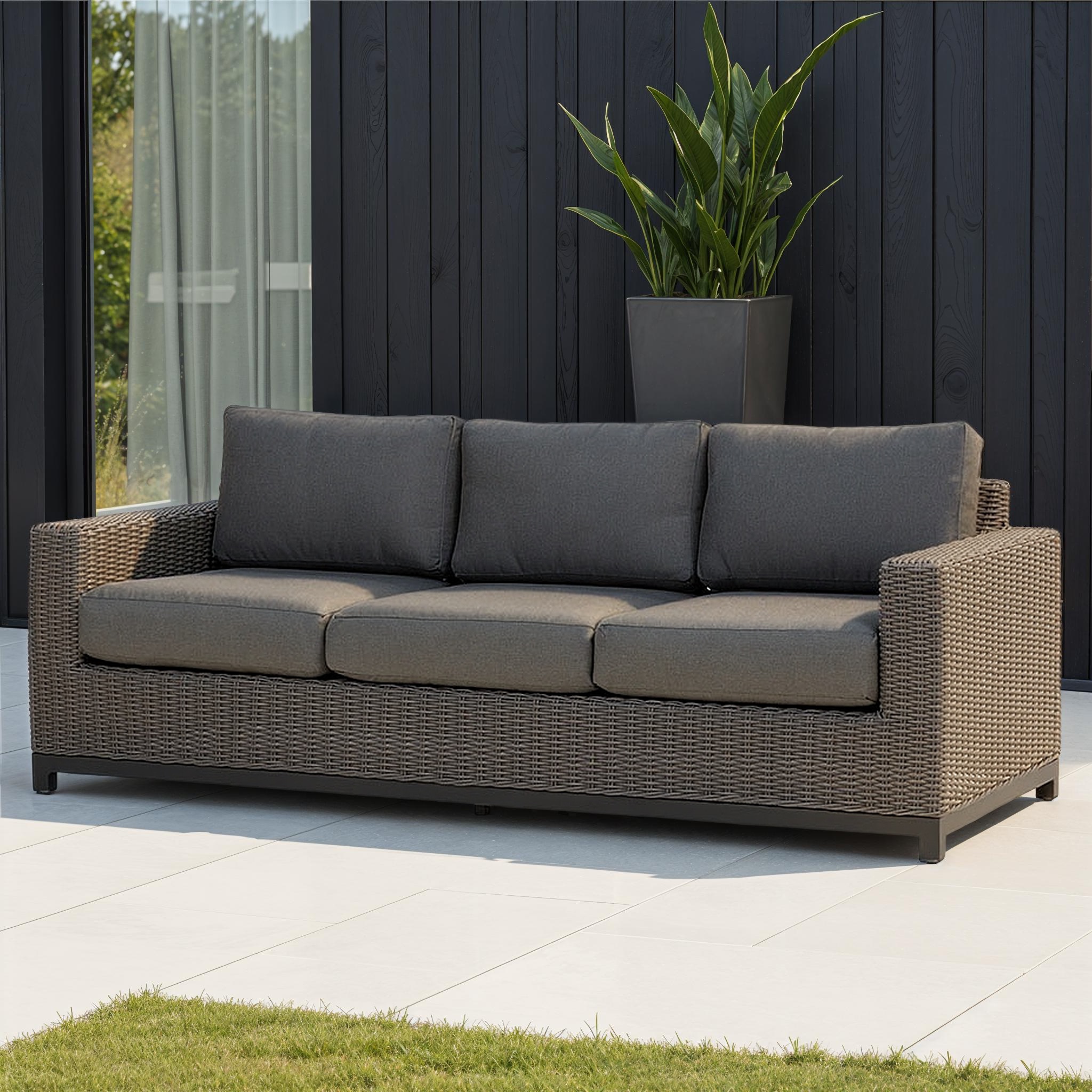 Capri Outdoor 3 Seater, Gunmetal