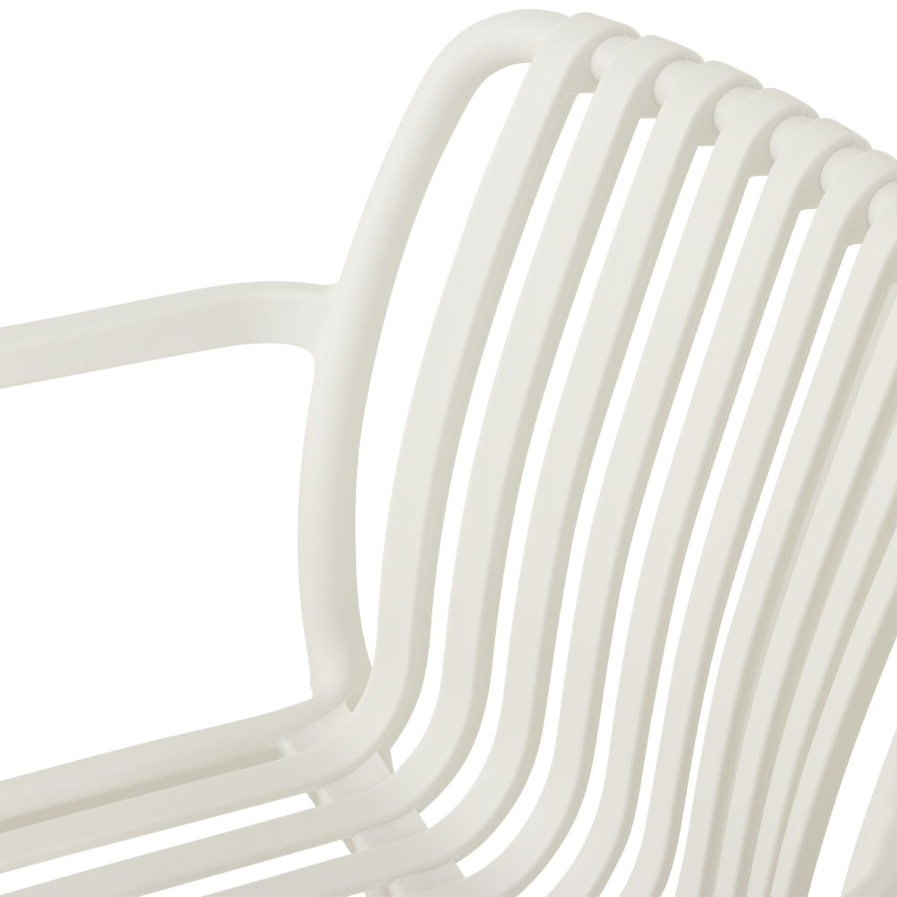 Horizon Outdoor Dining Chair With Arms, White