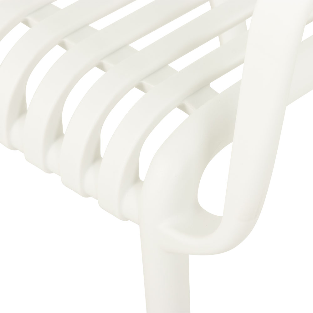 Horizon Outdoor Dining Chair With Arms, White