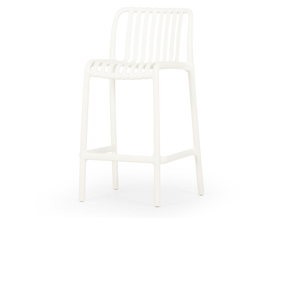 Horizon Outdoor Barstool, White