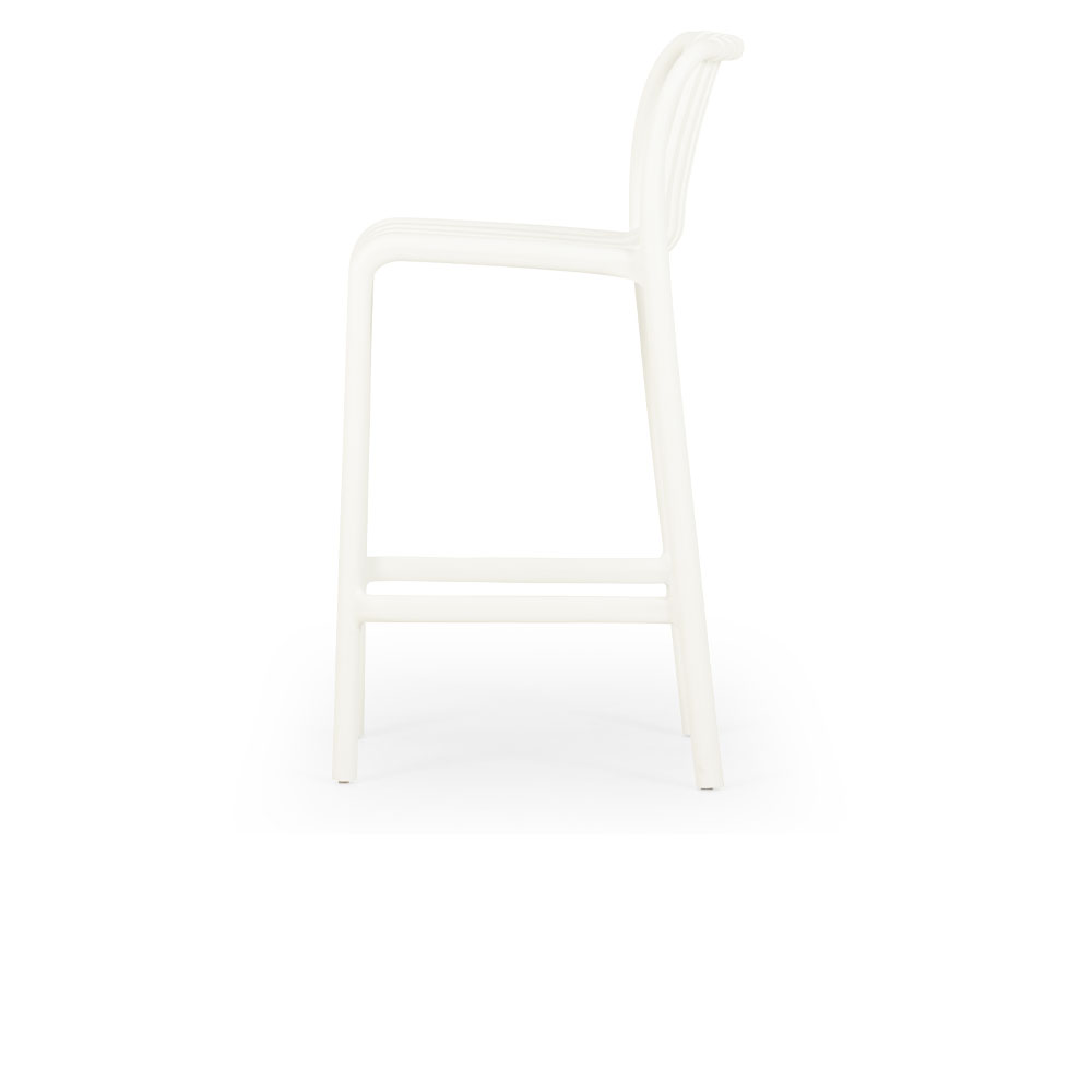 Horizon Outdoor Barstool, White