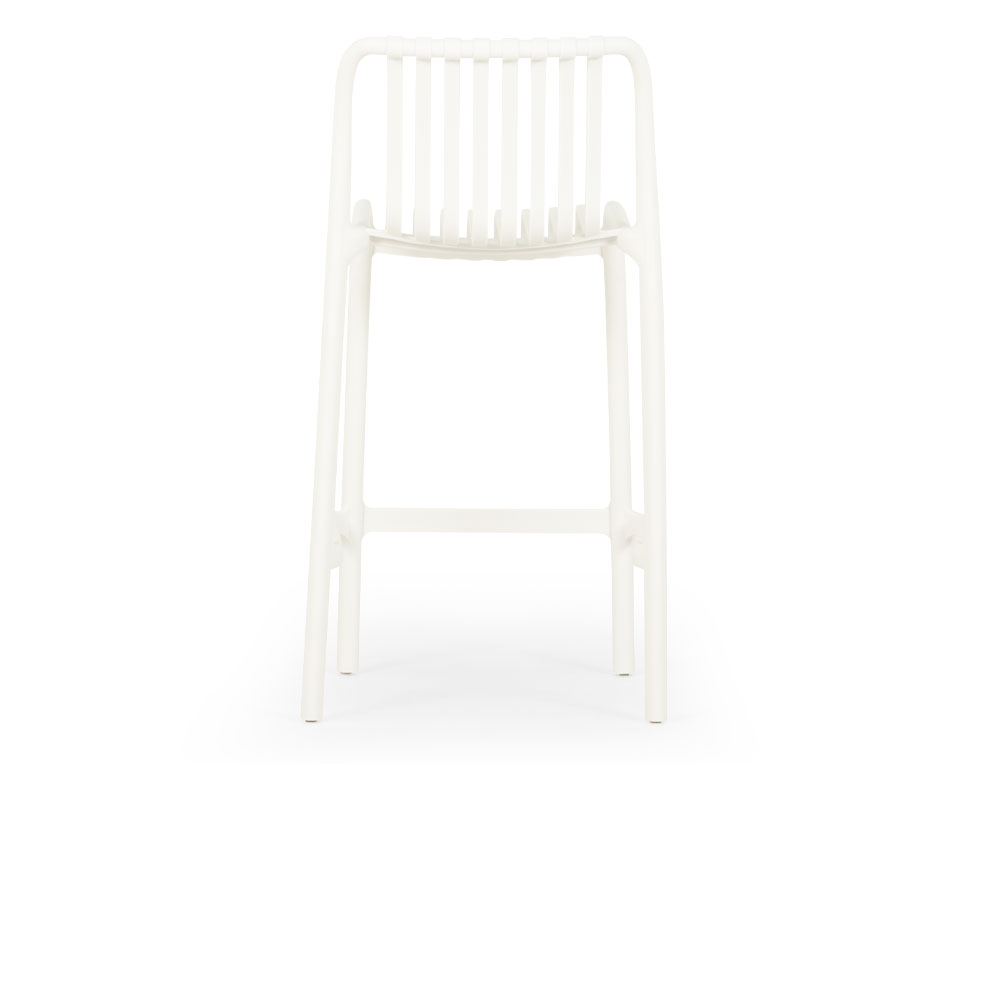 Horizon Outdoor Barstool, White