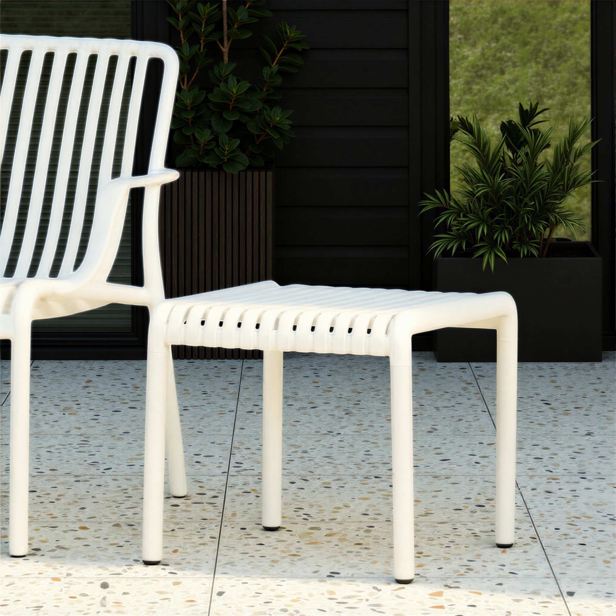 Horizon Outdoor Side Table, White