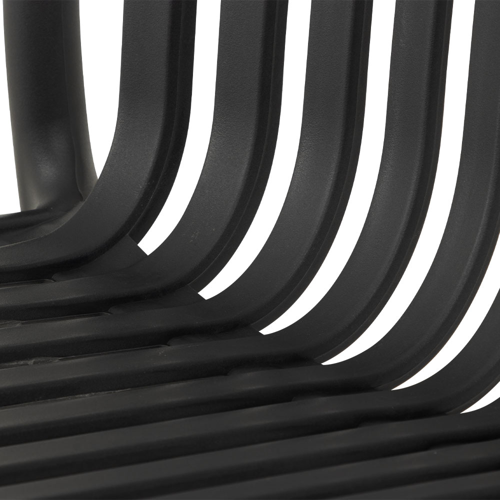 Horizon Outdoor Dining Chair With Arms, Gunmetal