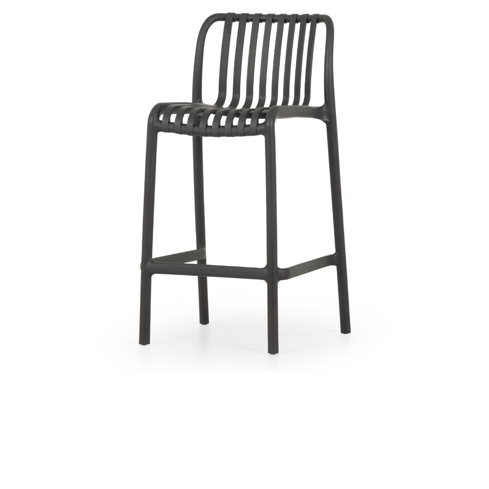 Horizon Outdoor Barstool, Gunmetal