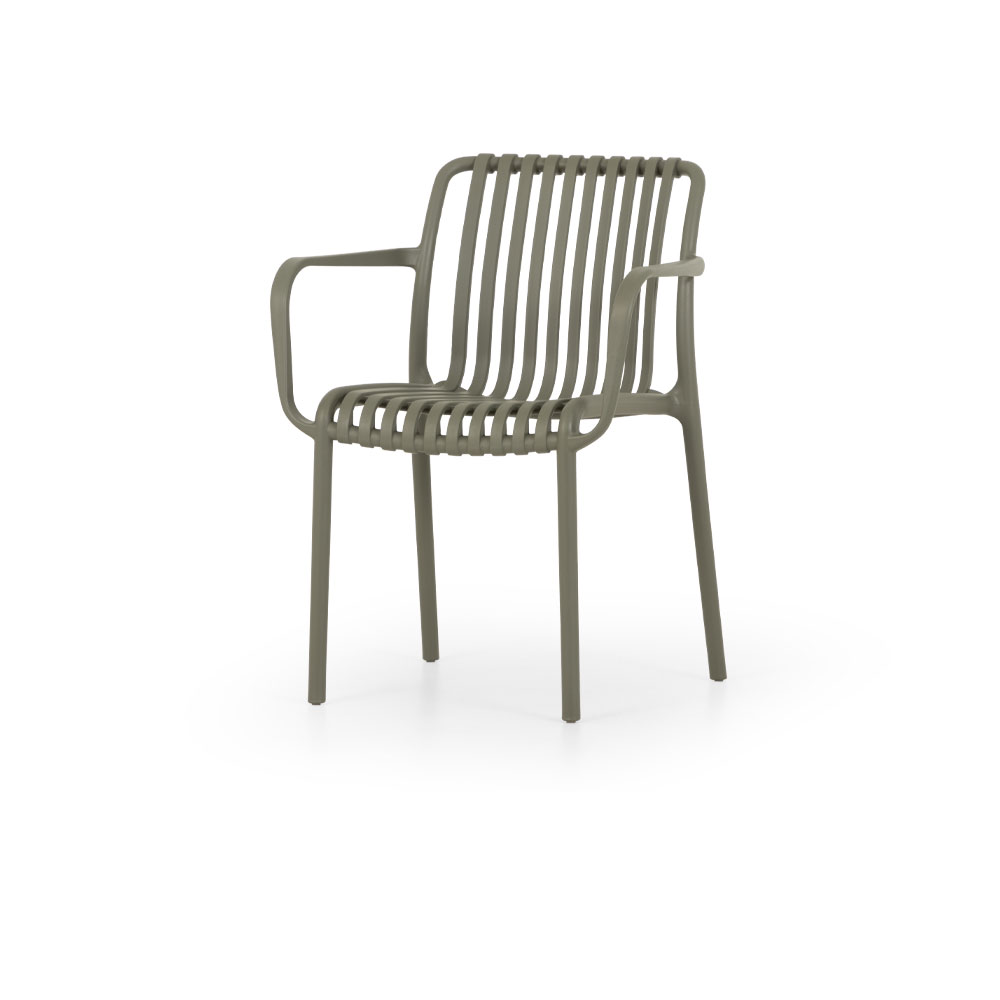 Horizon Outdoor Dining Chair With Arms, Green