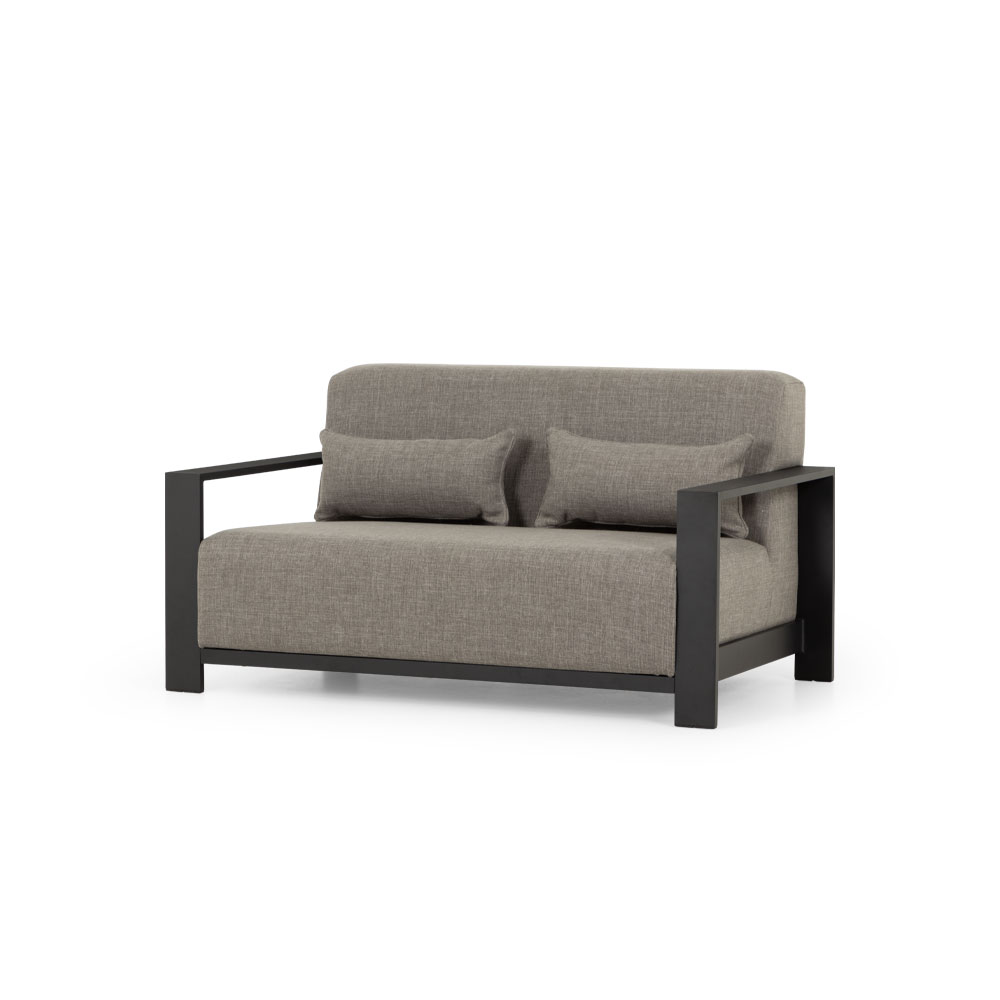 Cyprus Outdoor 2 Seater, Black