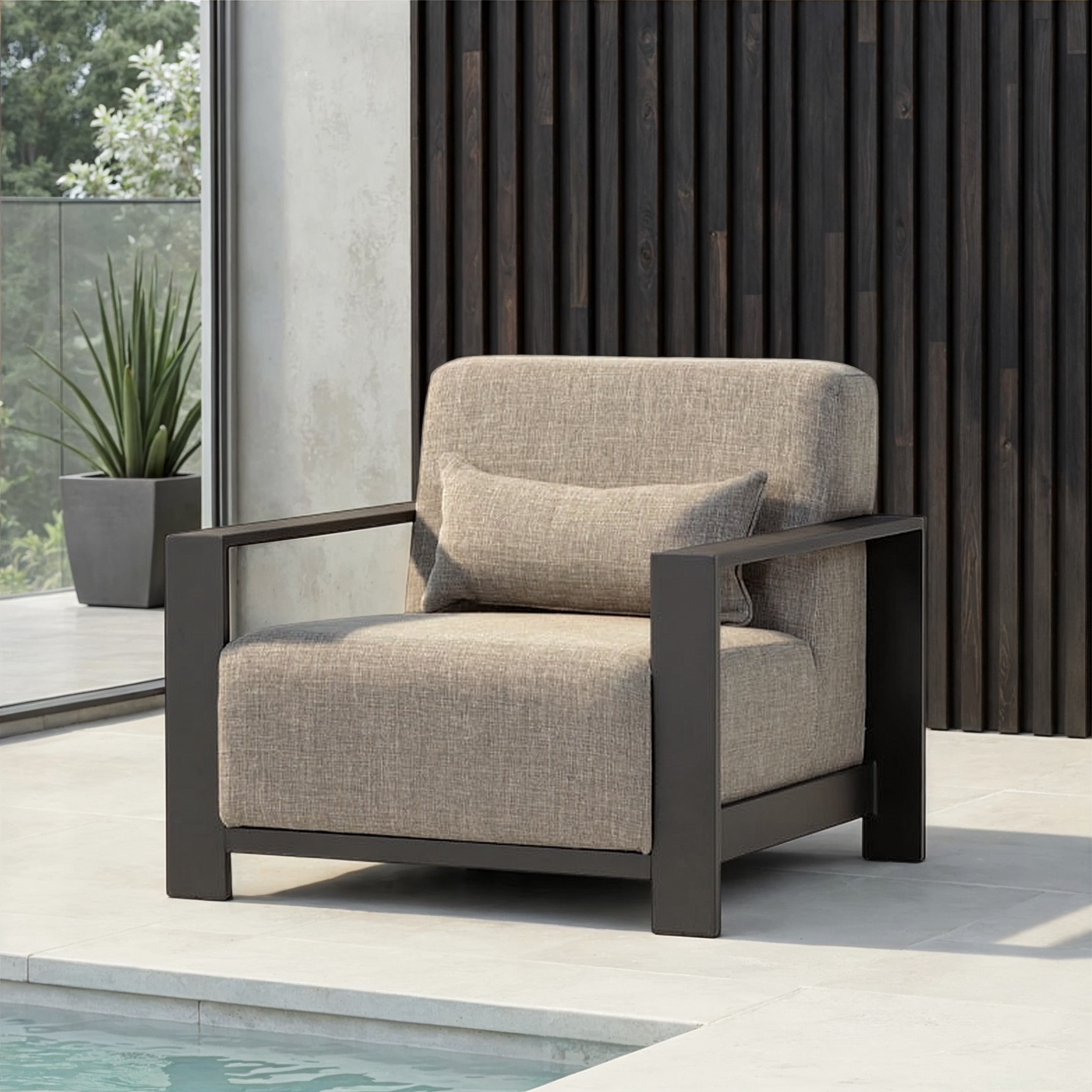 Cyprus Outdoor One Seater, Black