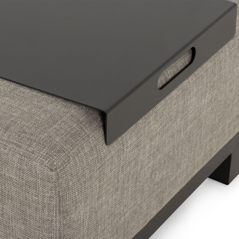 Cyprus Outdoor Coffee Table With Tray - W135, Black