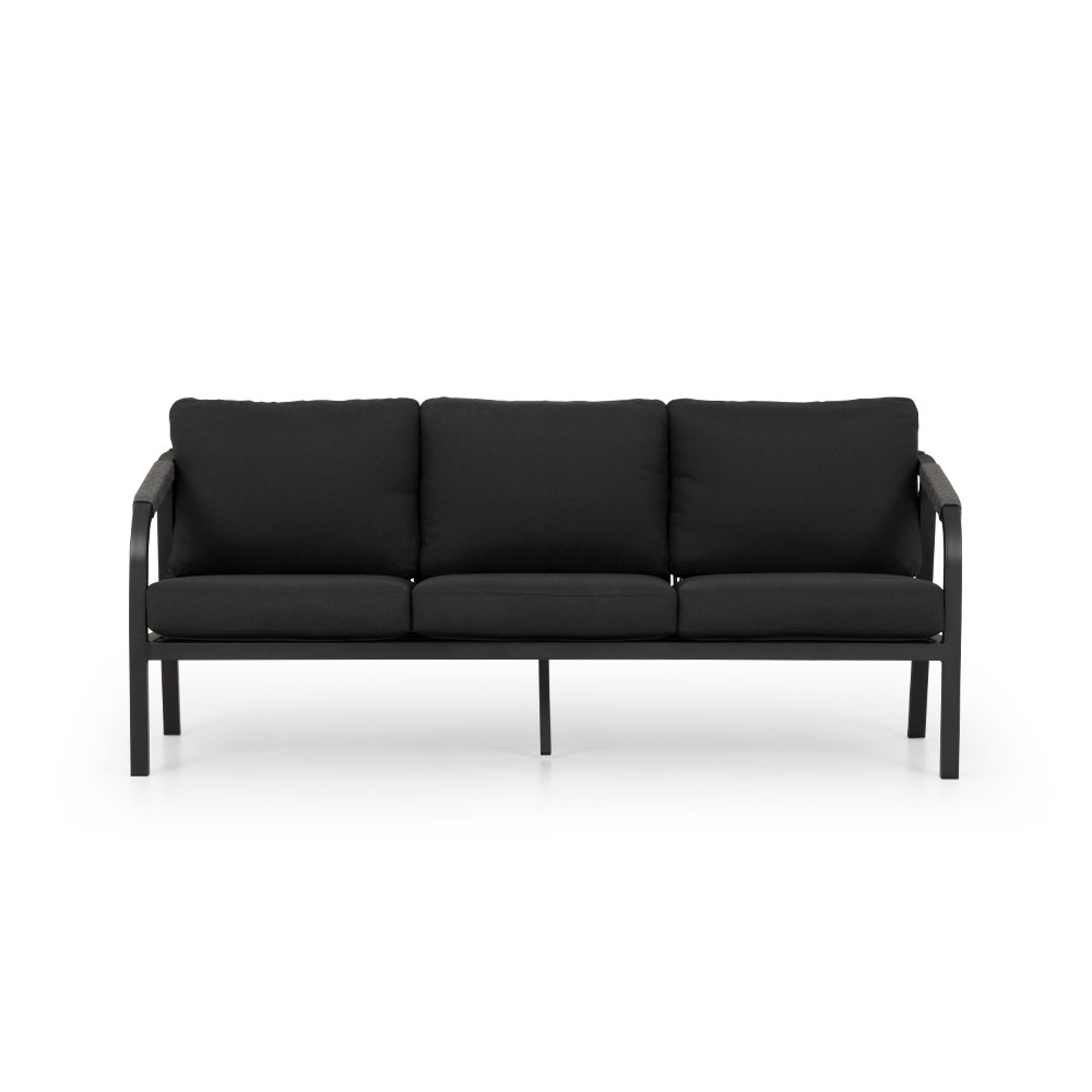 Pacific II Outdoor 3 Seater, Black