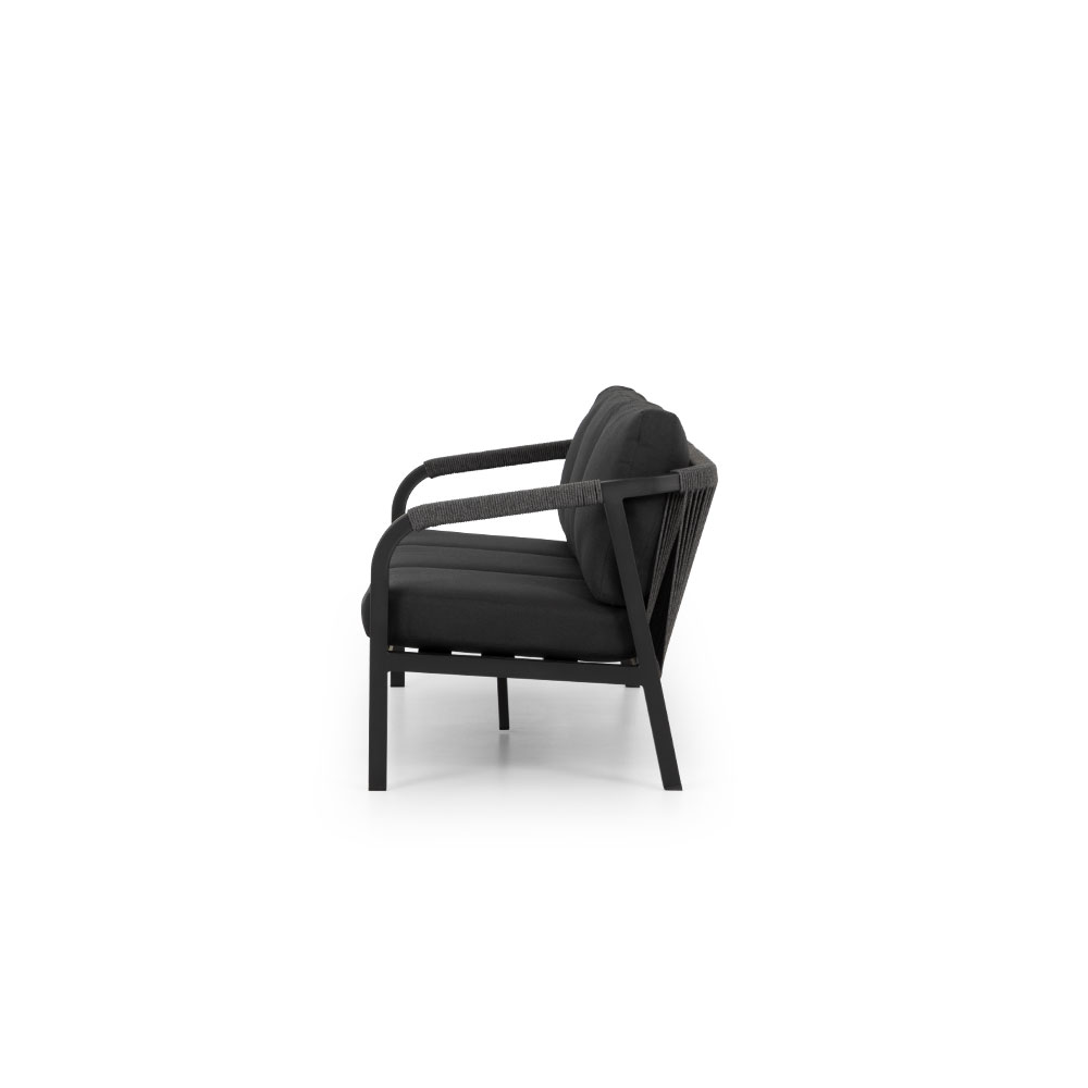 Pacific II Outdoor 3 Seater, Black