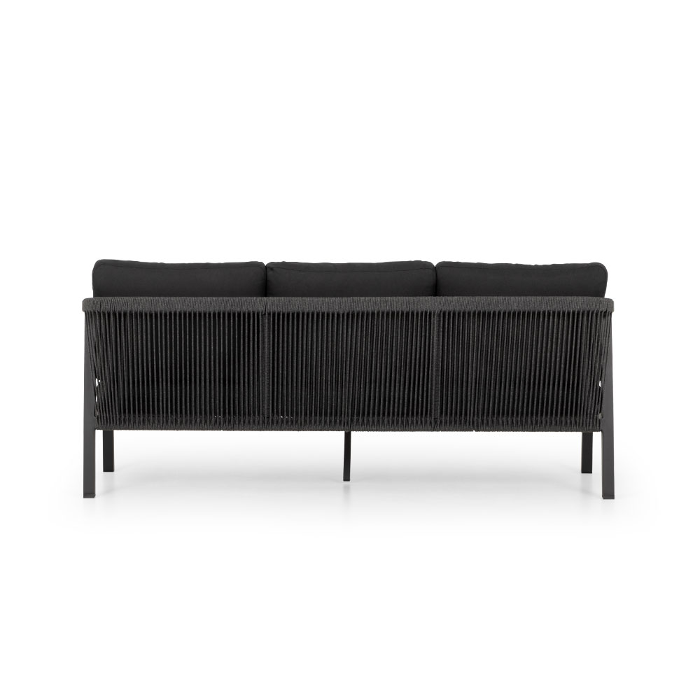 Pacific II Outdoor 3 Seater, Black