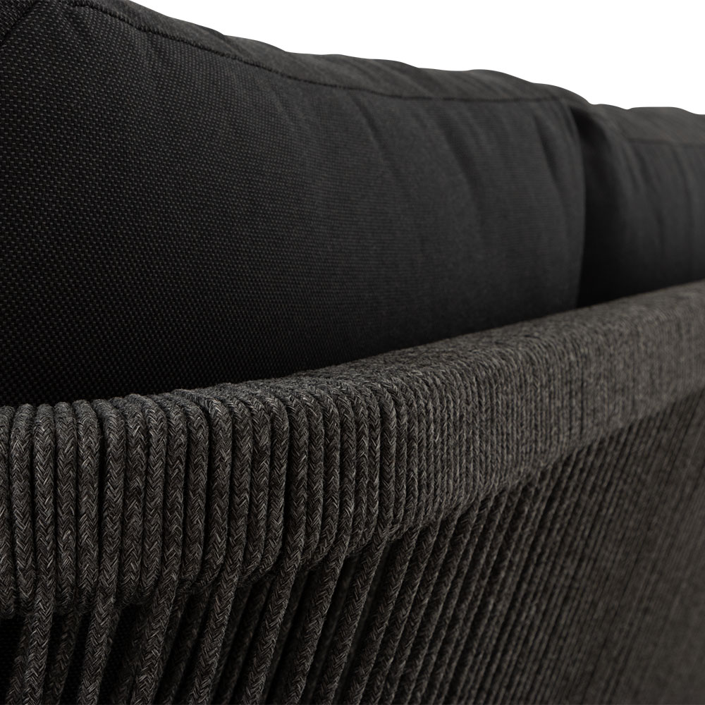 Pacific II Outdoor 3 Seater, Black