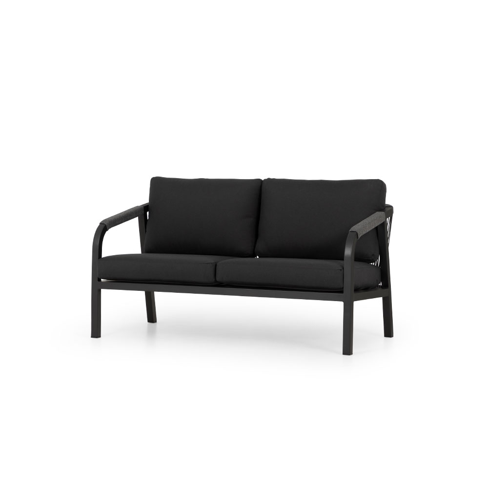 Pacific II Outdoor 2 Seater, Black