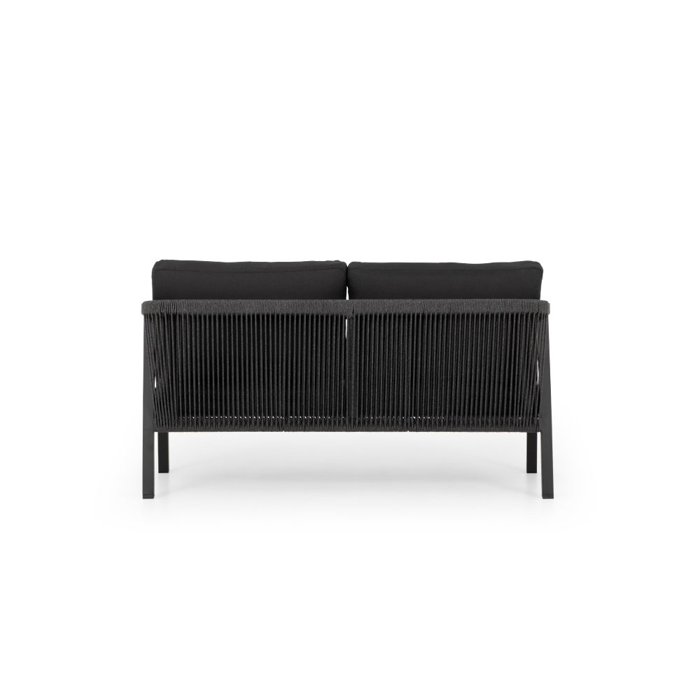 Pacific II Outdoor 2 Seater, Black